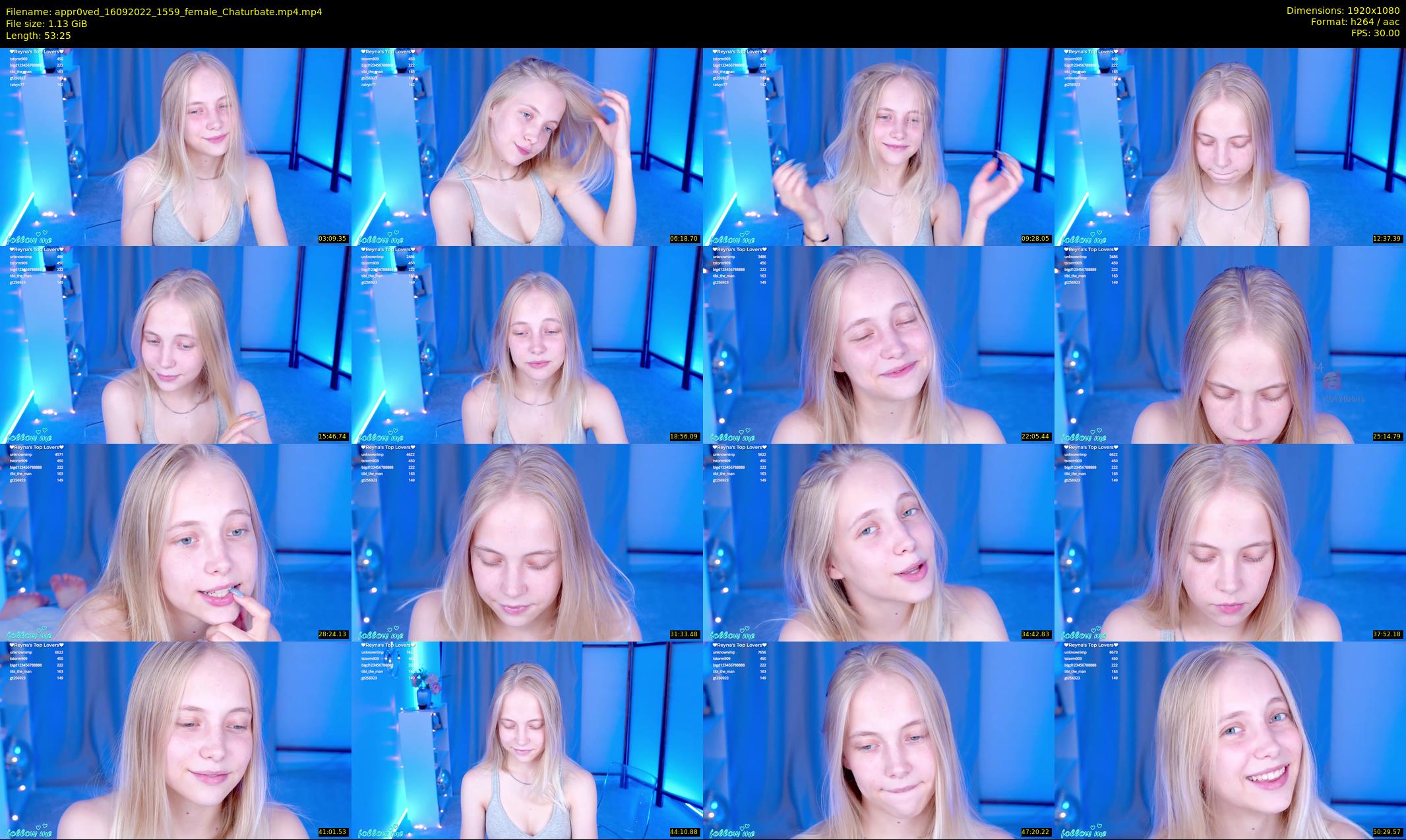 appr0ved — 54 minute Chaturbate female cam show recording, 1080p, Sep 16, 2022