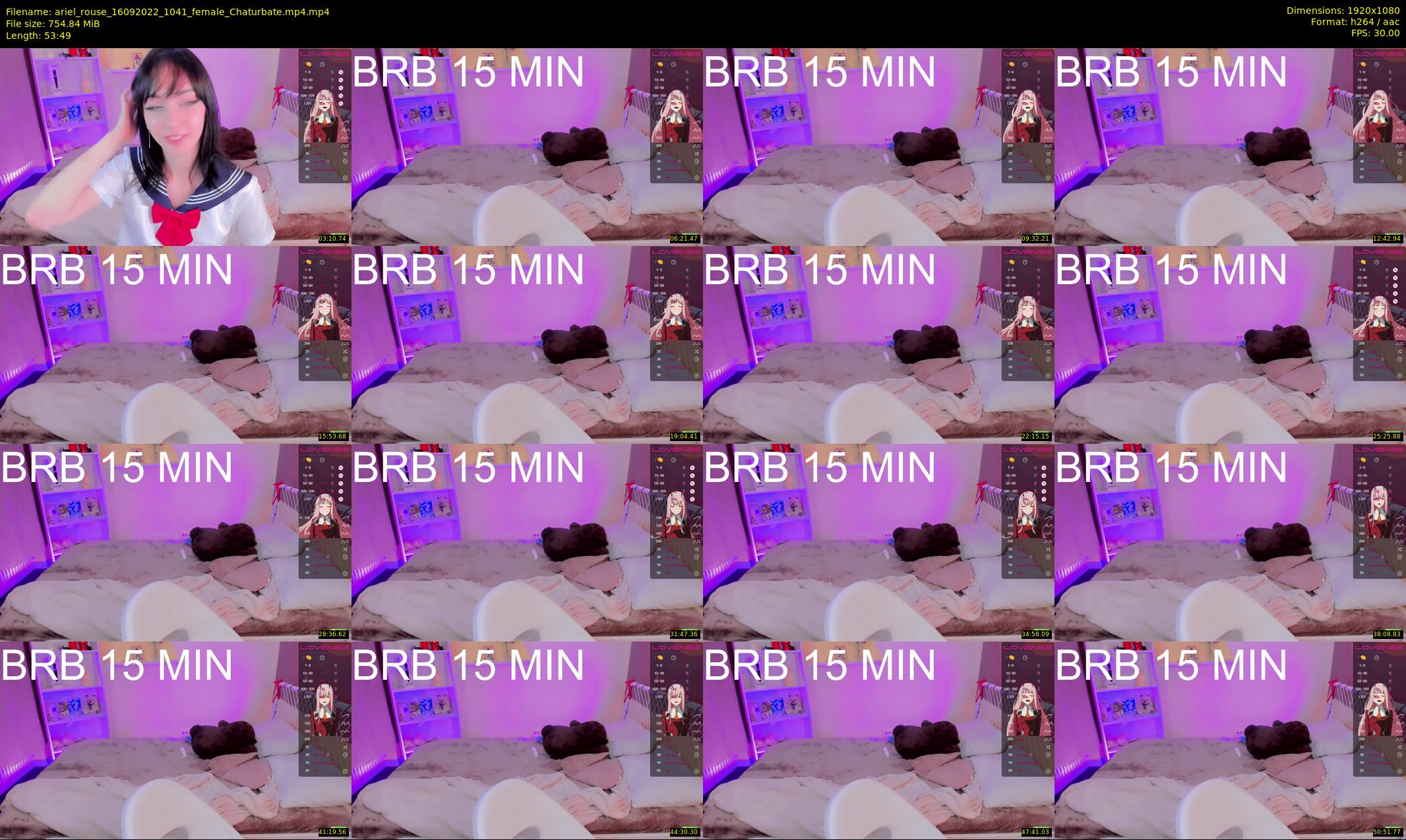 ariel_rouse — 54 minute Chaturbate female cam show recording, 1080p, Sep 16, 2022