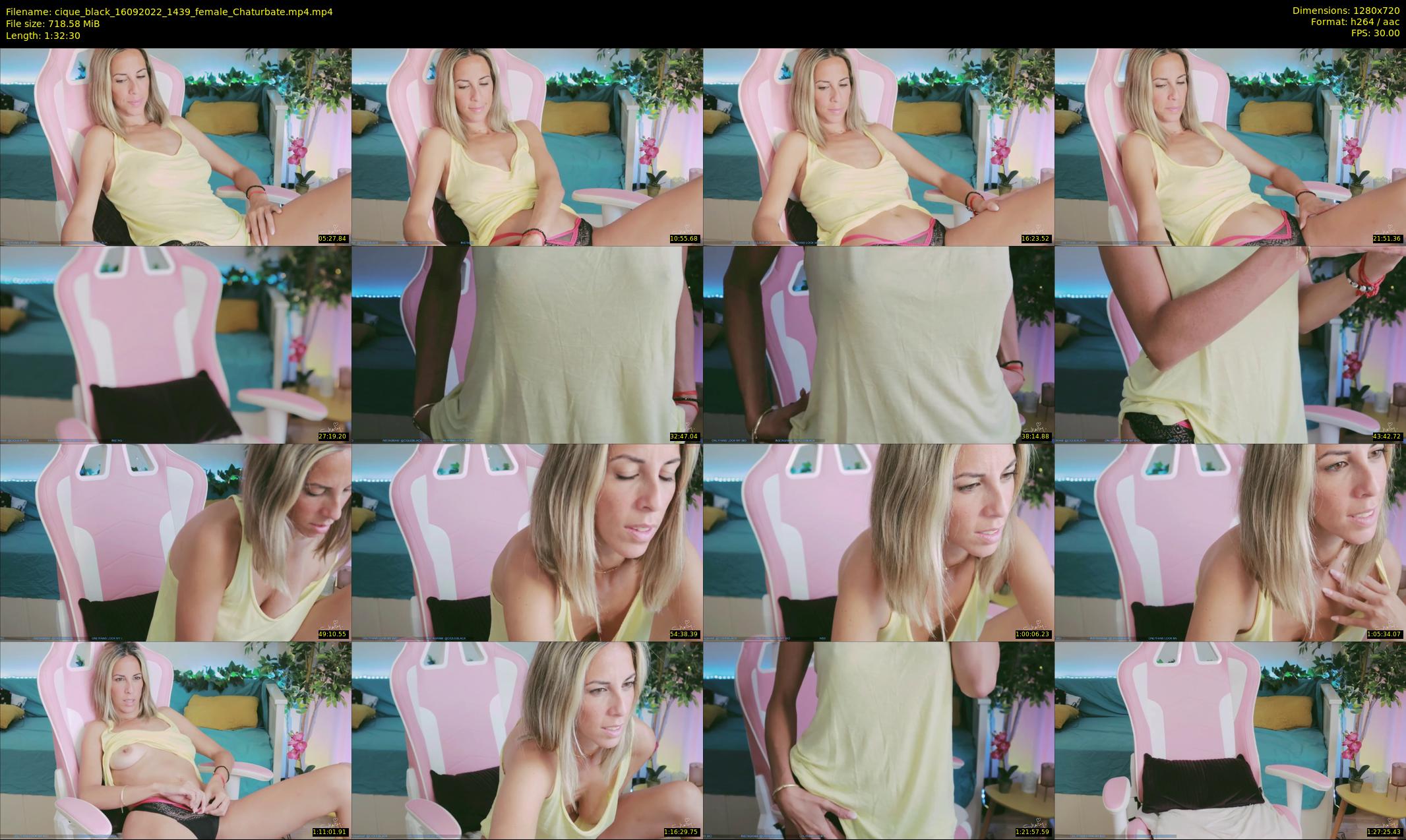 cique_black — 93 minute Chaturbate female cam show recording, 720p, Sep 16, 2022