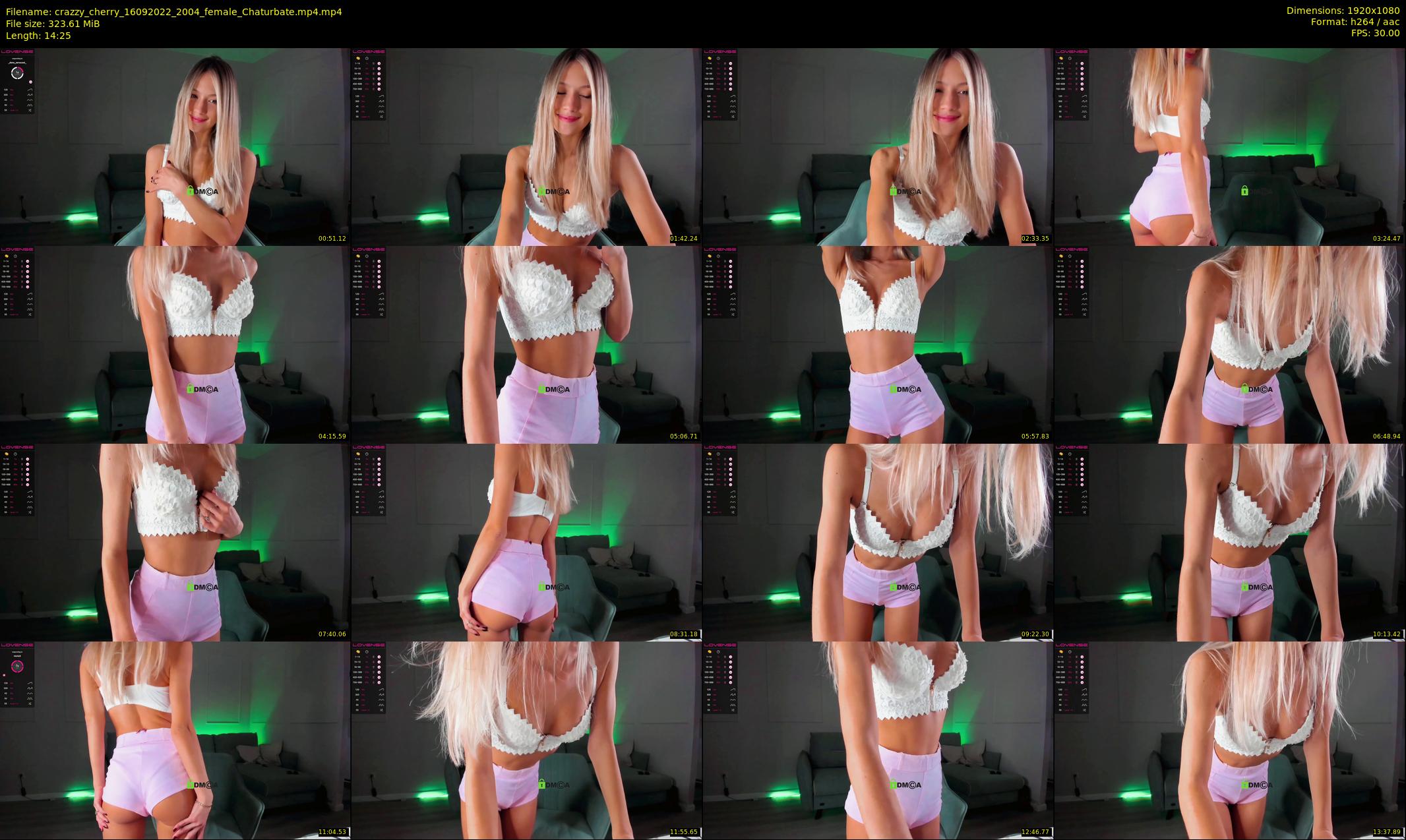 crazzy_cherry — 15 minute Chaturbate female cam show recording, 1080p, Sep 16, 2022