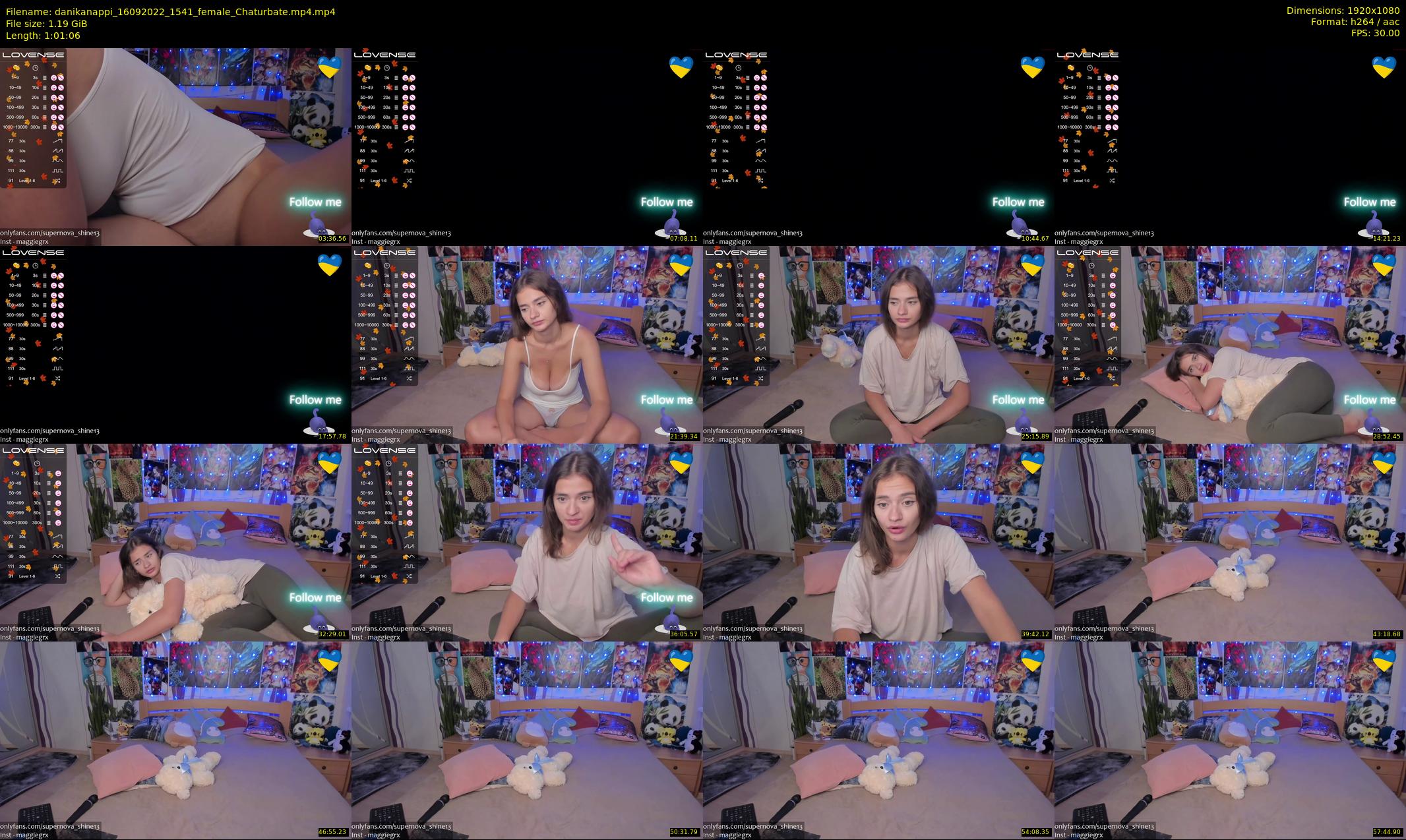 danikanappi — 62 minute Chaturbate female cam show recording, 1080p, Sep 16, 2022
