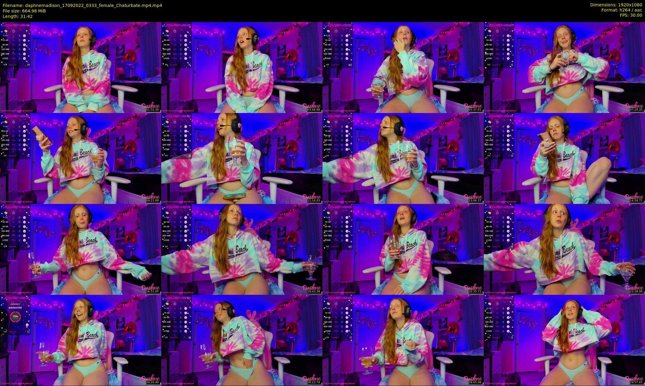 daphnemadison — 32 minute Chaturbate couple cam show recording, 1080p, Sep 17, 2022