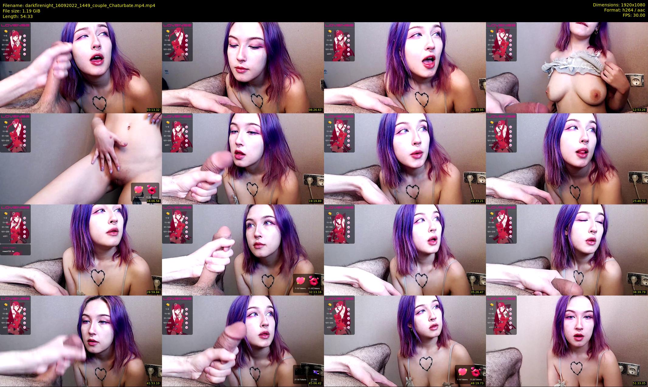 darkfirenight — 55 minute Chaturbate couple cam show recording, 1080p, Sep 16, 2022