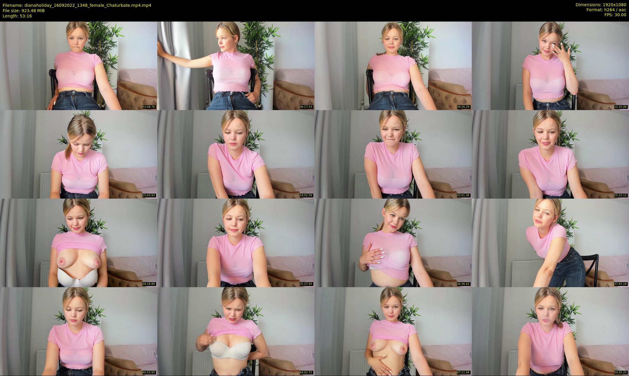 dianaholiday — 54 minute Chaturbate female cam show recording, 1080p, Sep 16, 2022