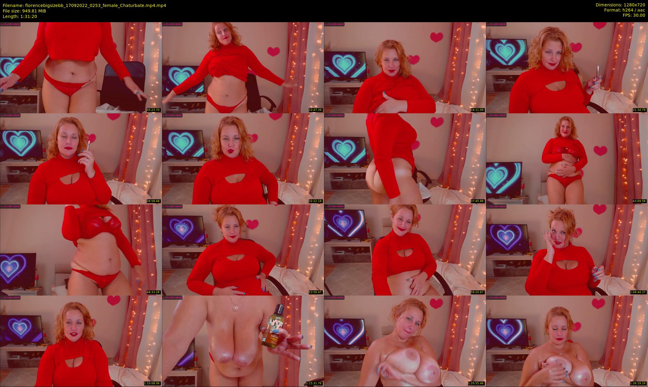 florencebigsizebb — 92 minute Chaturbate female cam show recording, 720p, Sep 17, 2022