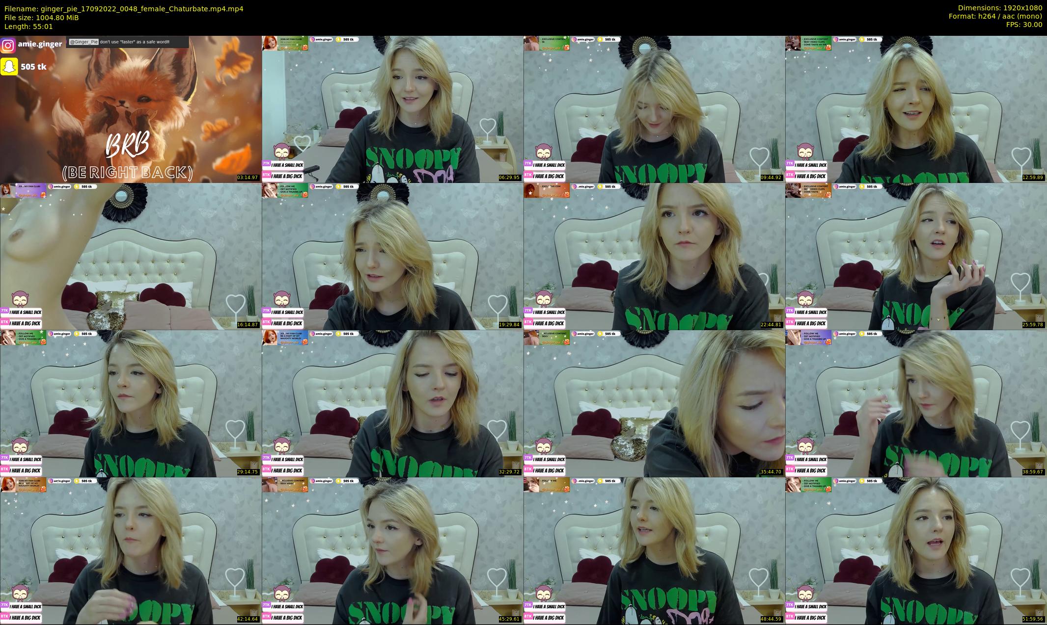 ginger_pie — 56 minute Chaturbate female cam show recording, 1080p, Sep 17, 2022