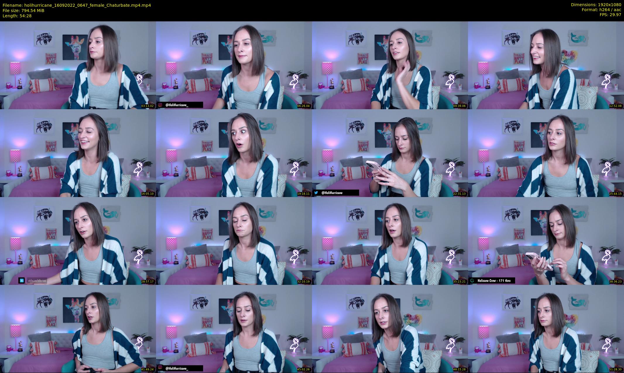 holihurricane — 55 minute Chaturbate female cam show recording, 1080p, Sep 16, 2022
