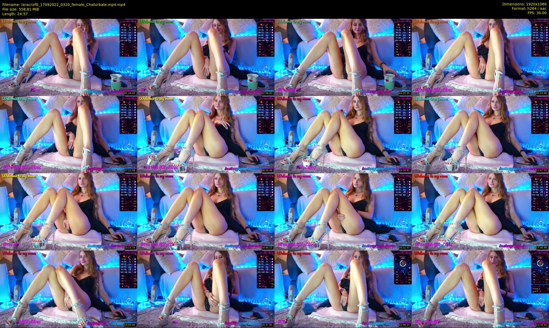 laracroftt — 25 minute Chaturbate female cam show recording, 1080p, Sep 17, 2022