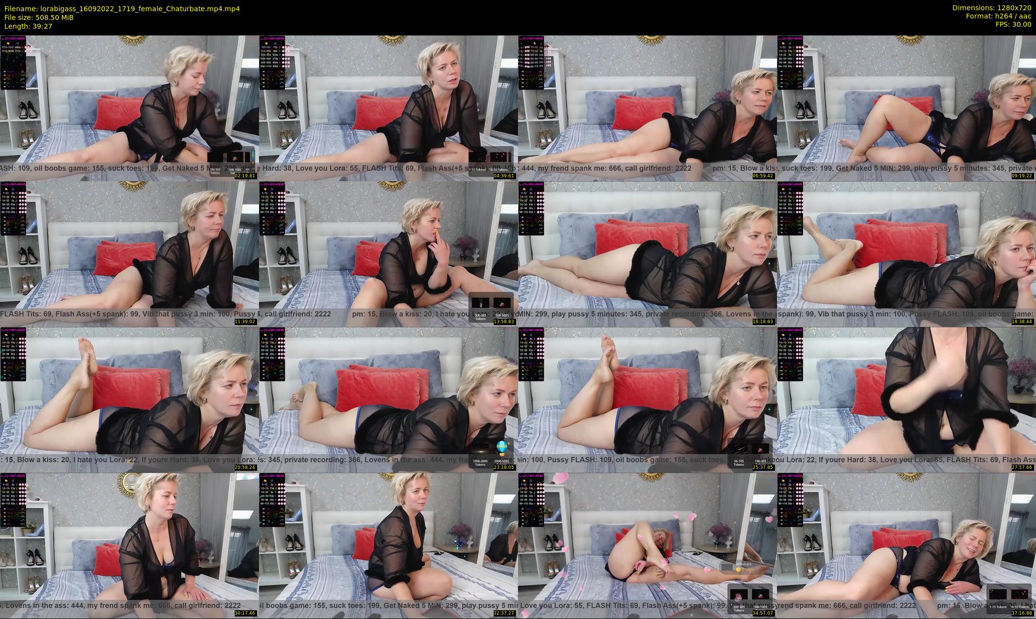 lorabigass — 40 minute Chaturbate female cam show recording, 720p, Sep 16, 2022
