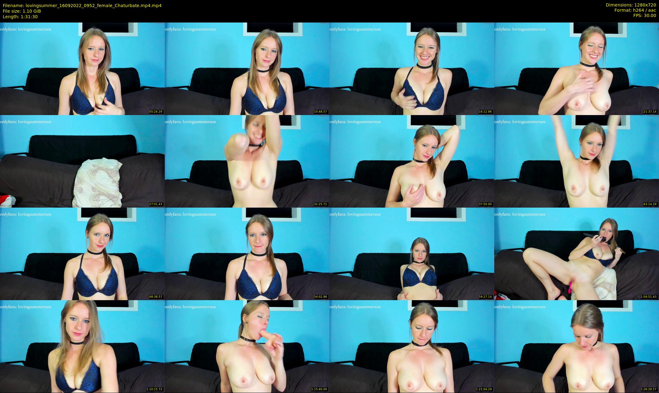 lovingsummer — 92 minute Chaturbate female cam show recording, 720p, Sep 16, 2022