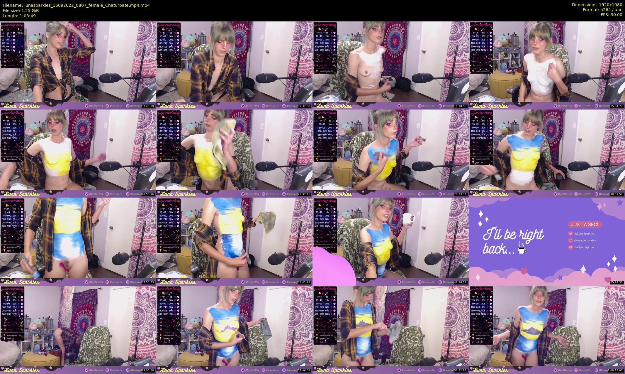 lunasparkles — 64 minute Chaturbate female cam show recording, 1080p, Sep 16, 2022