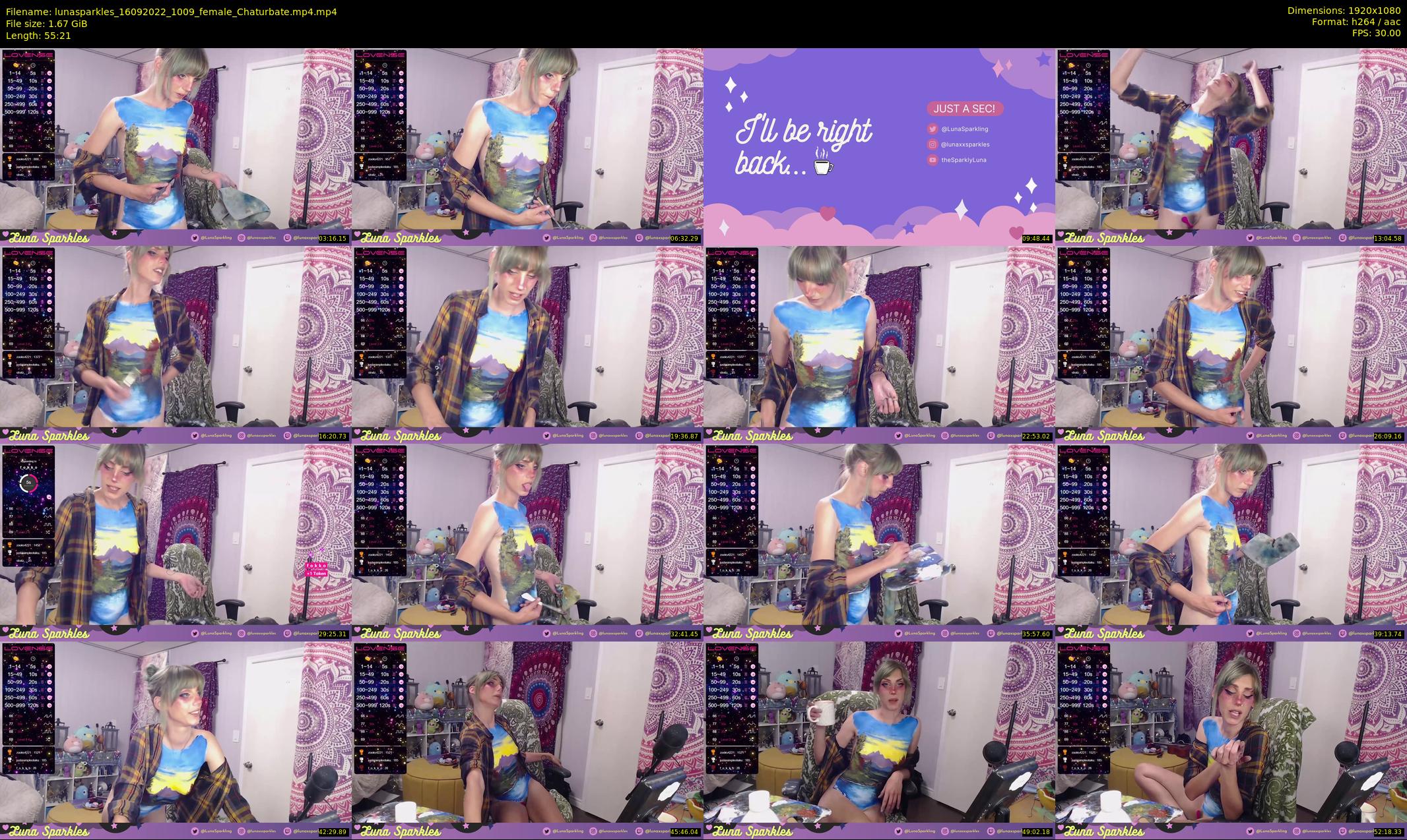 lunasparkles — 56 minute Chaturbate female cam show recording, 1080p, Sep 16, 2022