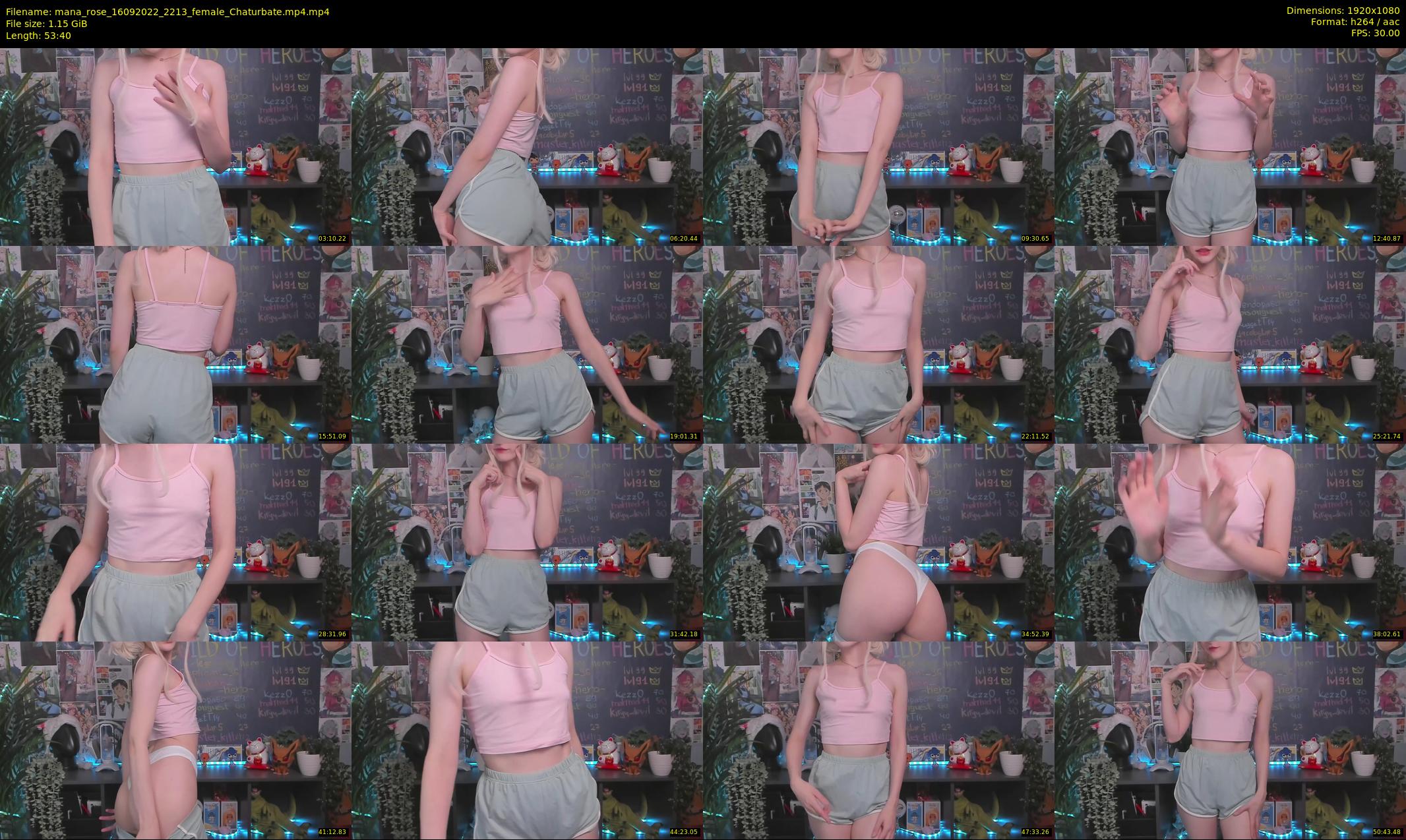 mana_rose — 54 minute Chaturbate female cam show recording, 1080p, Sep 16, 2022