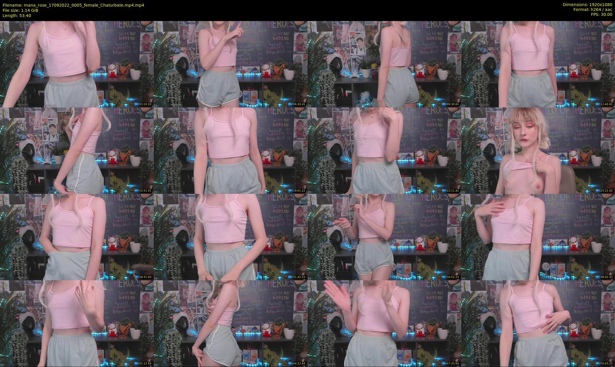 mana_rose — 54 minute Chaturbate female cam show recording, 1080p, Sep 17, 2022
