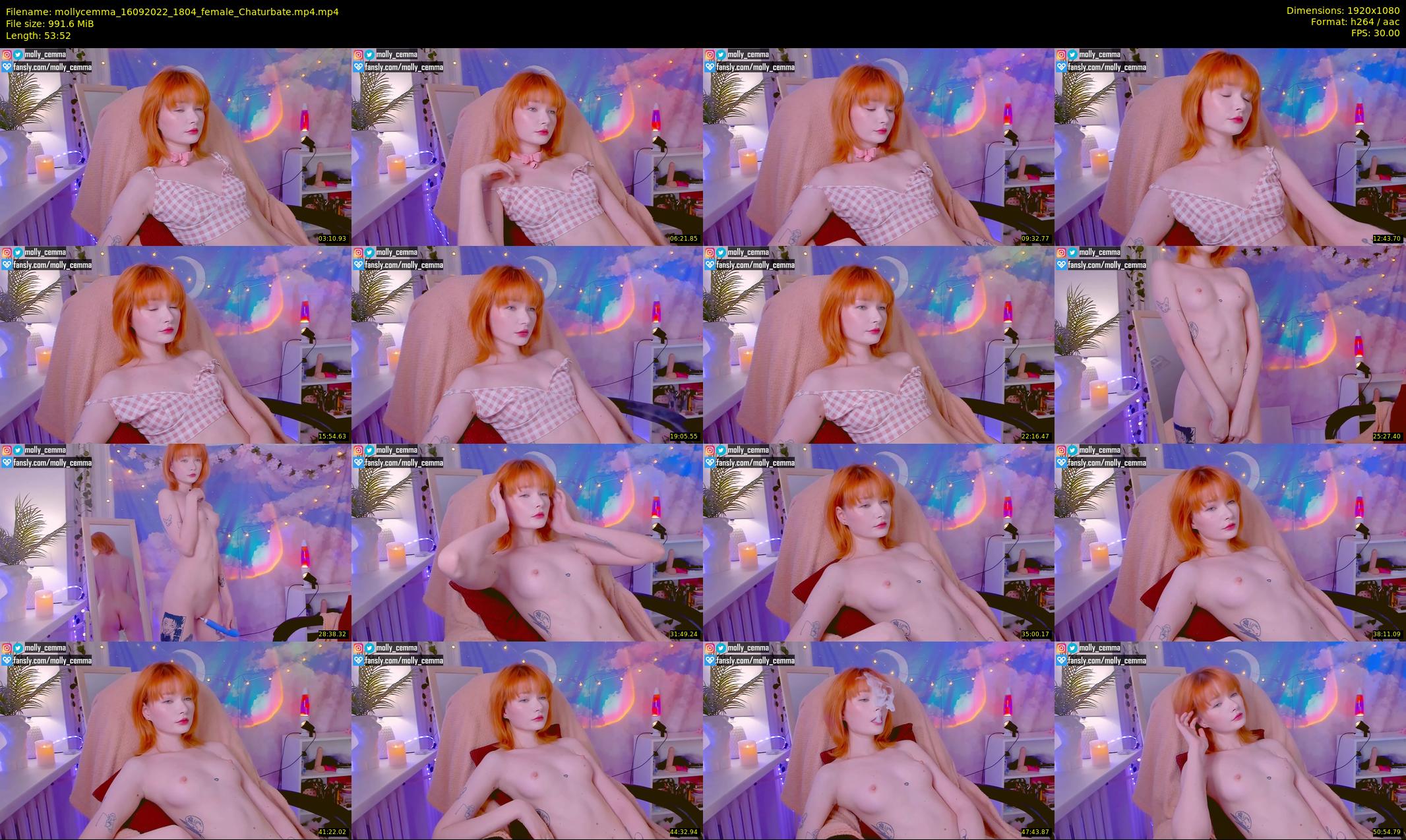 mollycemma — 54 minute Chaturbate female cam show recording, 1080p, Sep 16, 2022