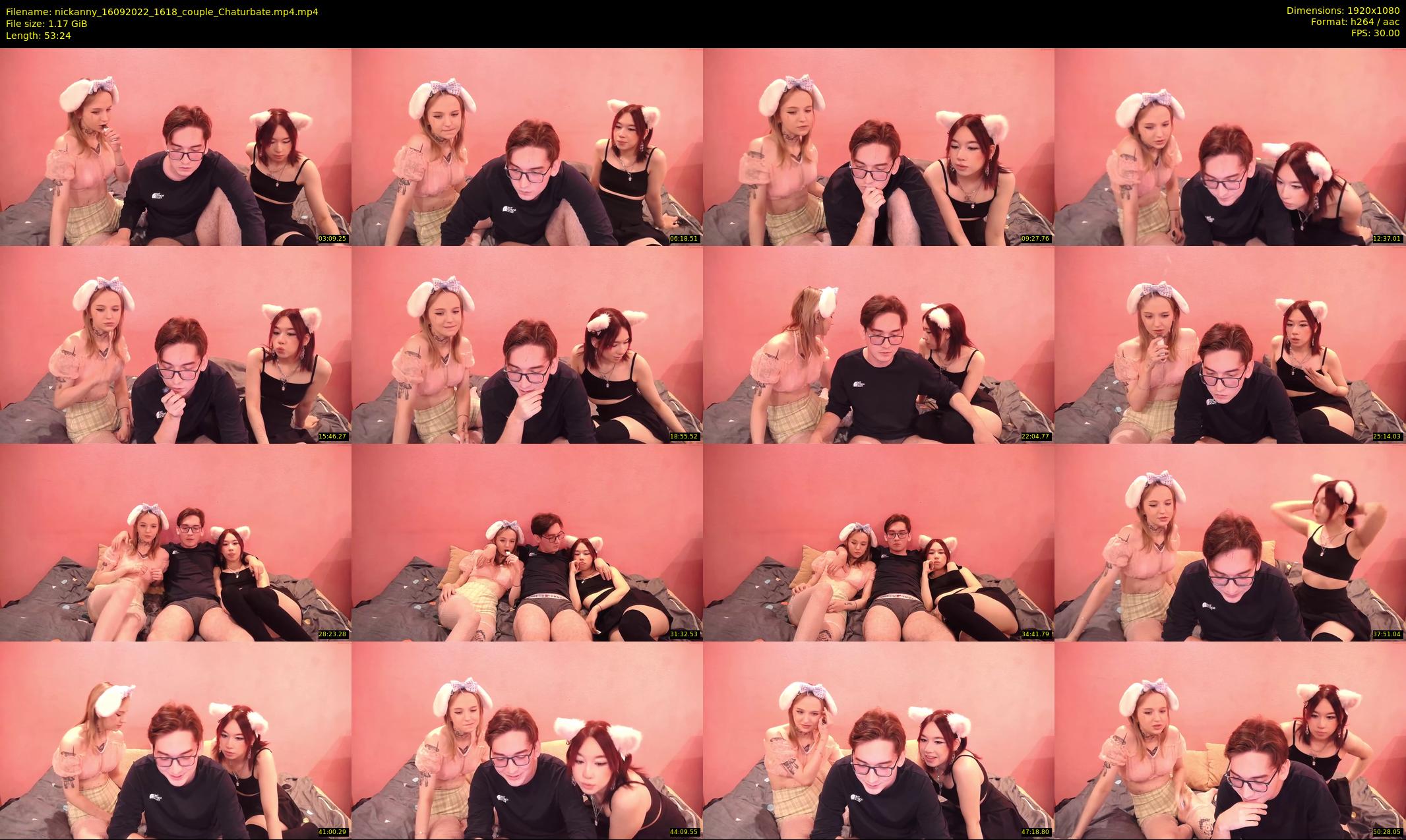 nickanny — 54 minute Chaturbate couple cam show recording, 1080p, Sep 16, 2022