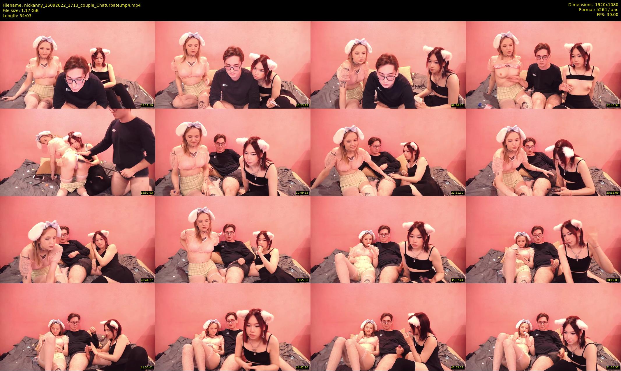 nickanny — 55 minute Chaturbate couple cam show recording, 1080p, Sep 16, 2022