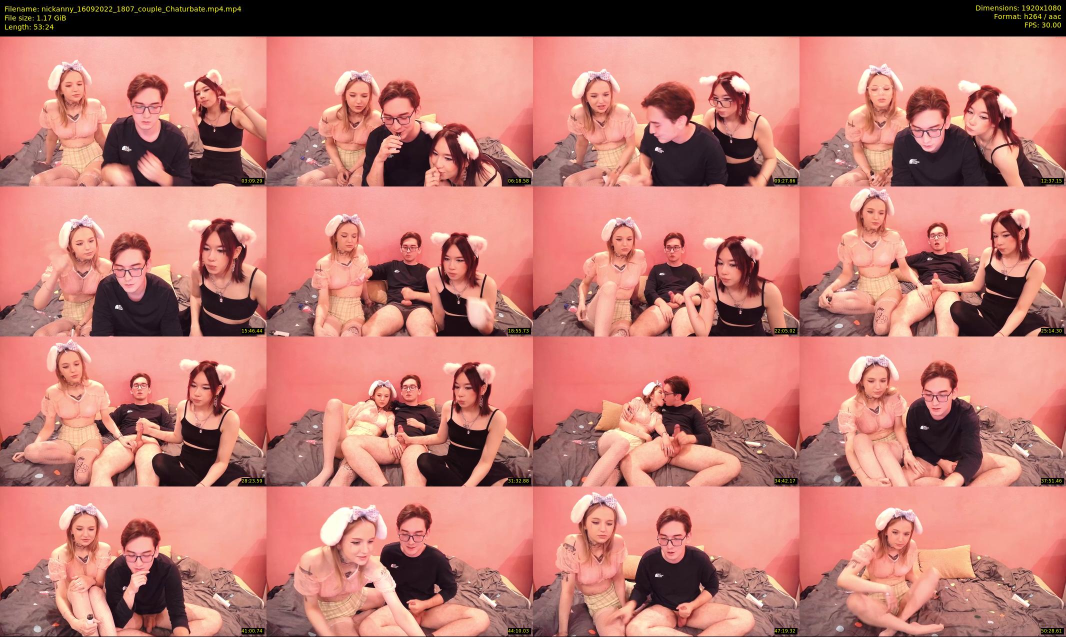 nickanny — 54 minute Chaturbate couple cam show recording, 1080p, Sep 16, 2022