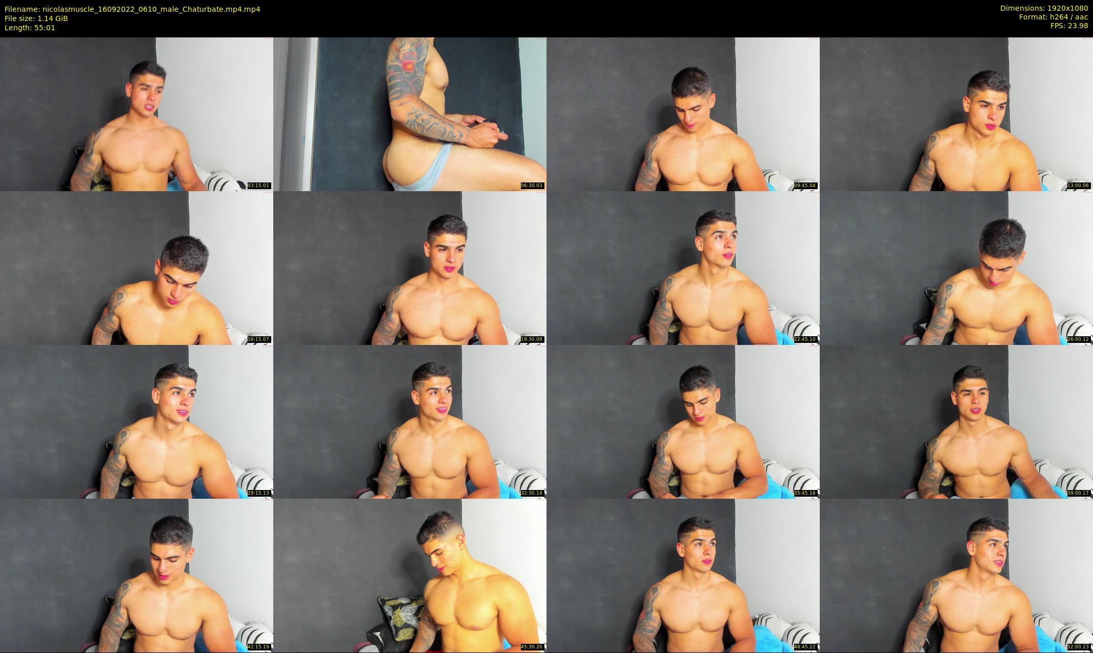 nicolasmuscle — 56 minute Chaturbate male cam show recording, 1080p, Sep 16, 2022