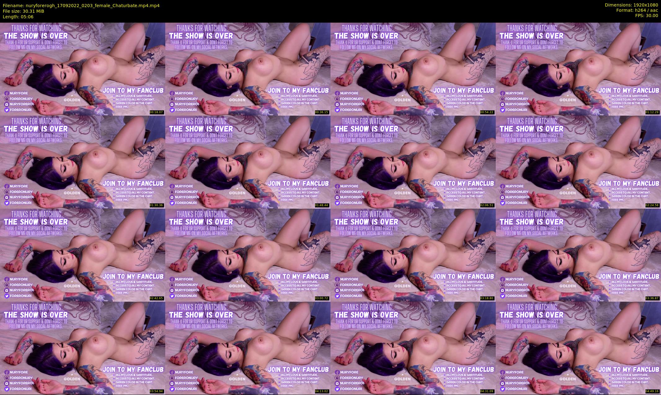 nuryforerogh — 6 minute Chaturbate female cam show recording, 1080p, Sep 17, 2022