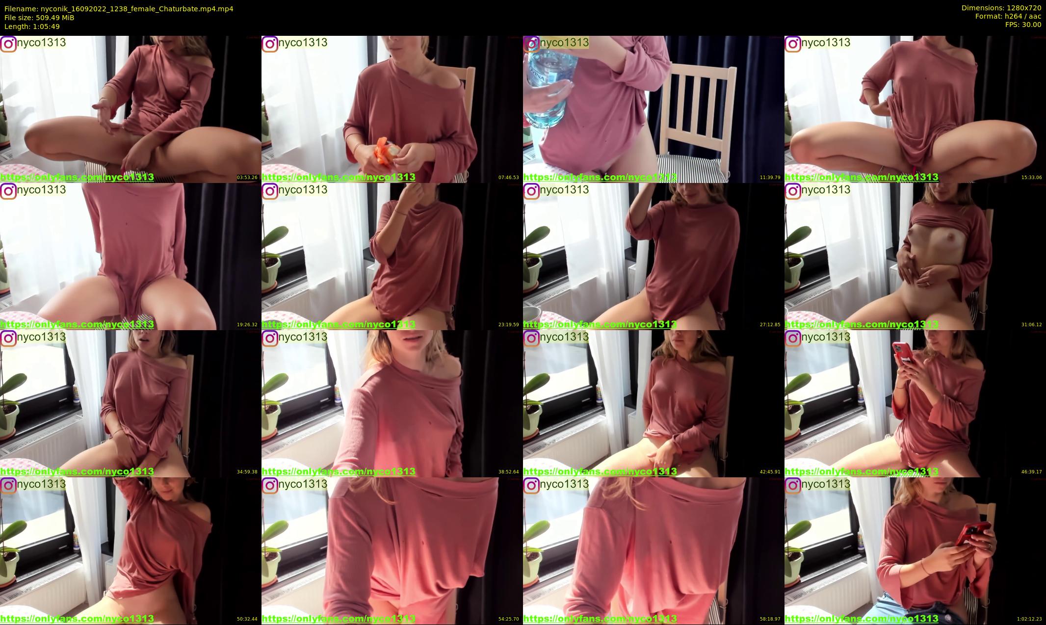 nyconik — 66 minute Chaturbate female cam show recording, 720p, Sep 16, 2022
