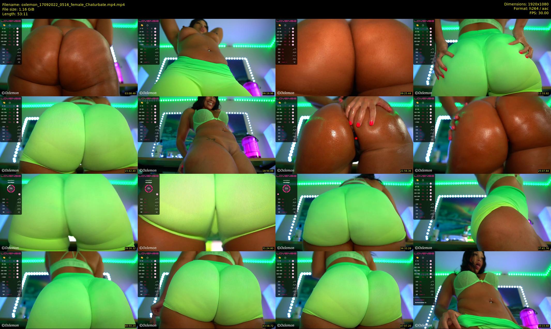 oxlemon — 54 minute Chaturbate female cam show recording, 1080p, Sep 17, 2022