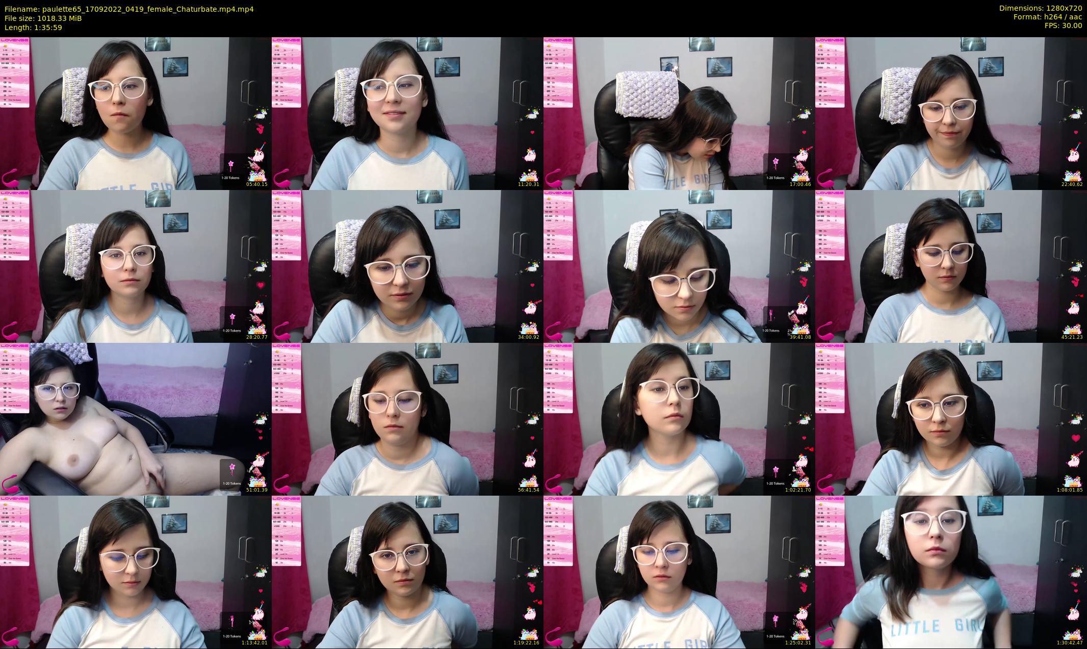 paulette65 — 96 minute Chaturbate female cam show recording, 720p, Sep 17, 2022
