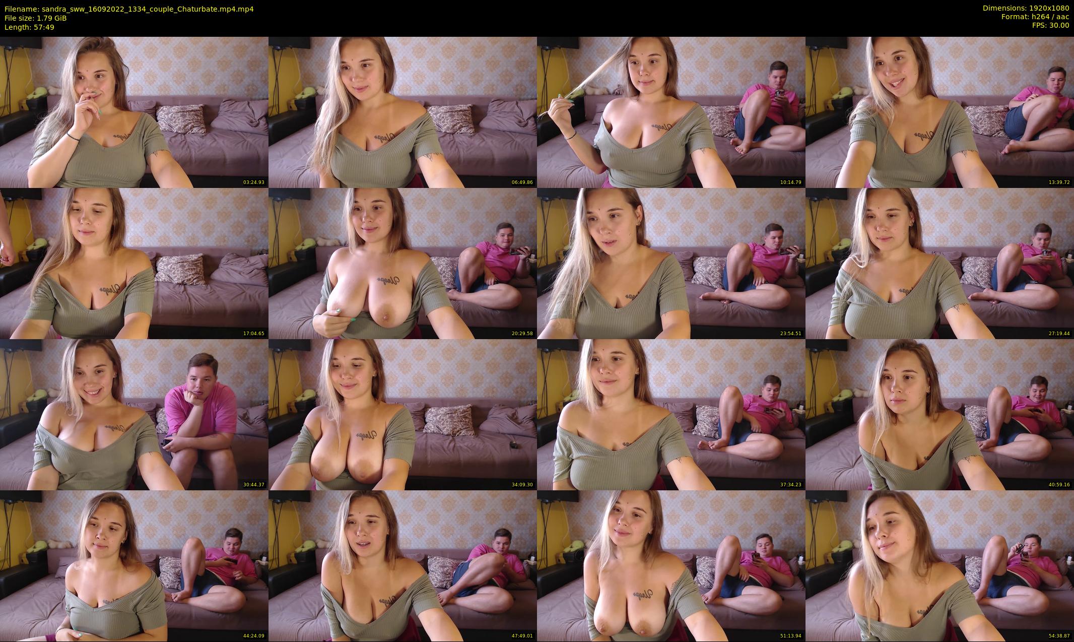 sandra_sww — 58 minute Chaturbate couple cam show recording, 1080p, Sep 16, 2022