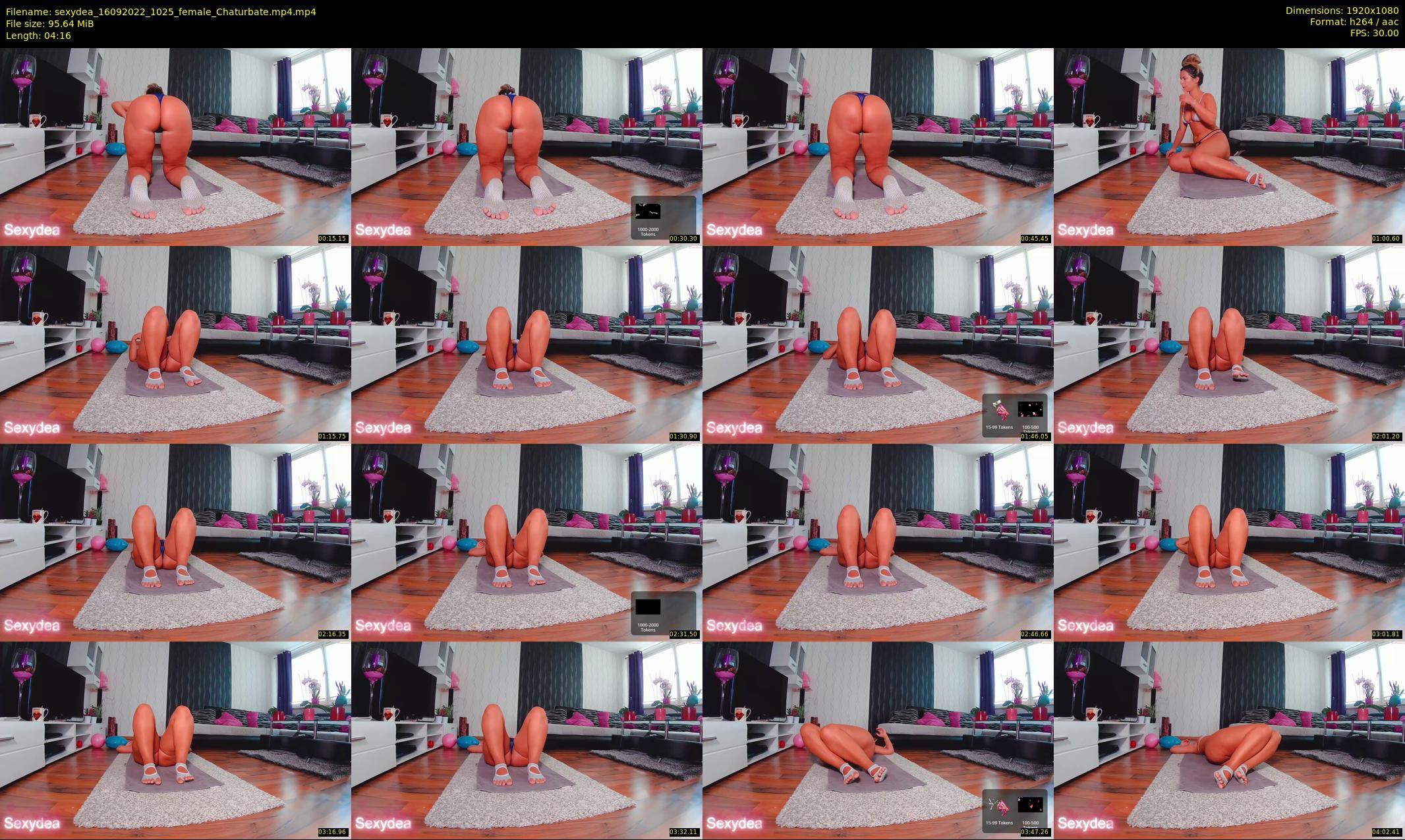 sexydea — 5 minute Chaturbate female cam show recording, 1080p, Sep 16, 2022