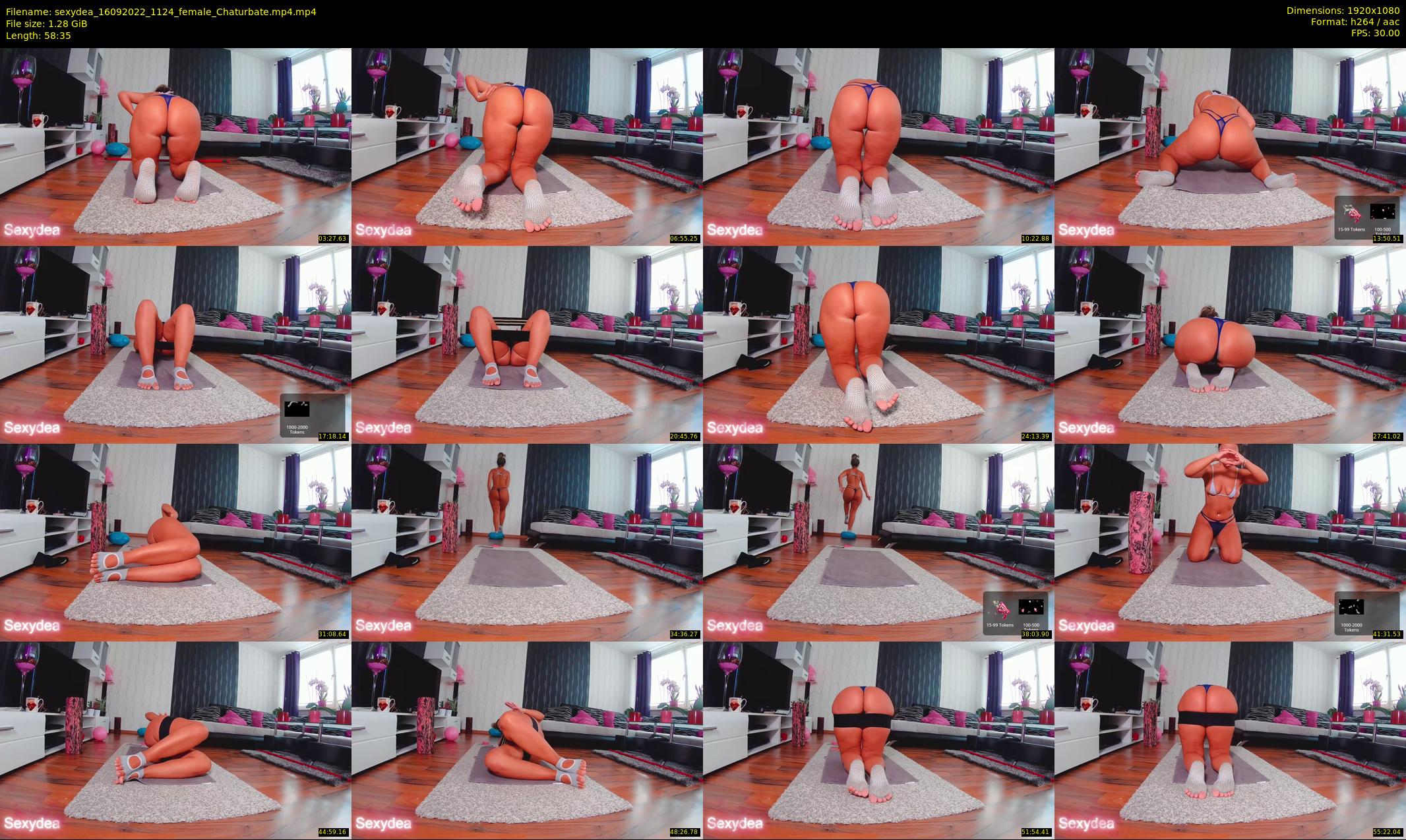 sexydea — 59 minute Chaturbate female cam show recording, 1080p, Sep 16, 2022