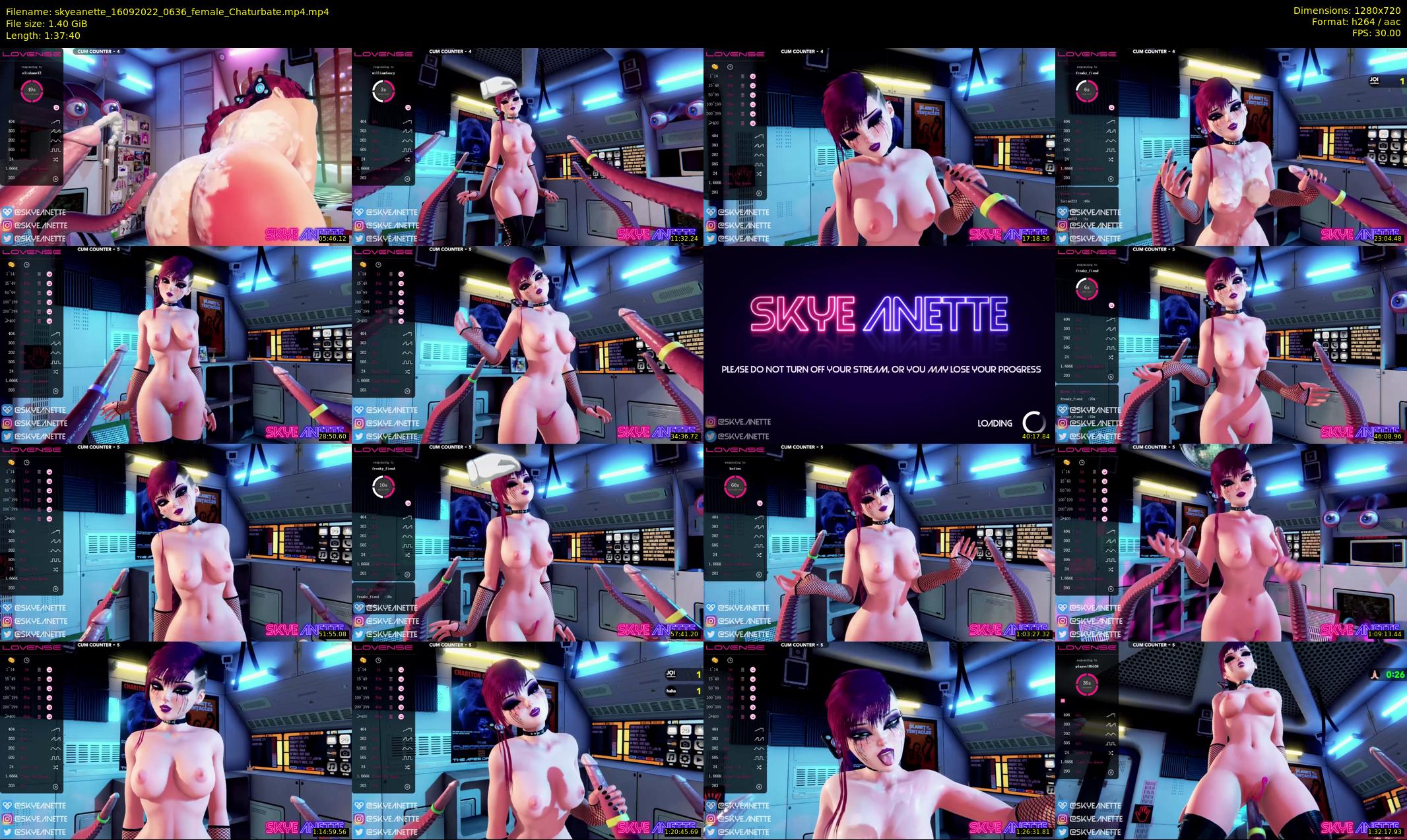 skyeanette — 98 minute Chaturbate female cam show recording, 720p, Sep 16, 2022