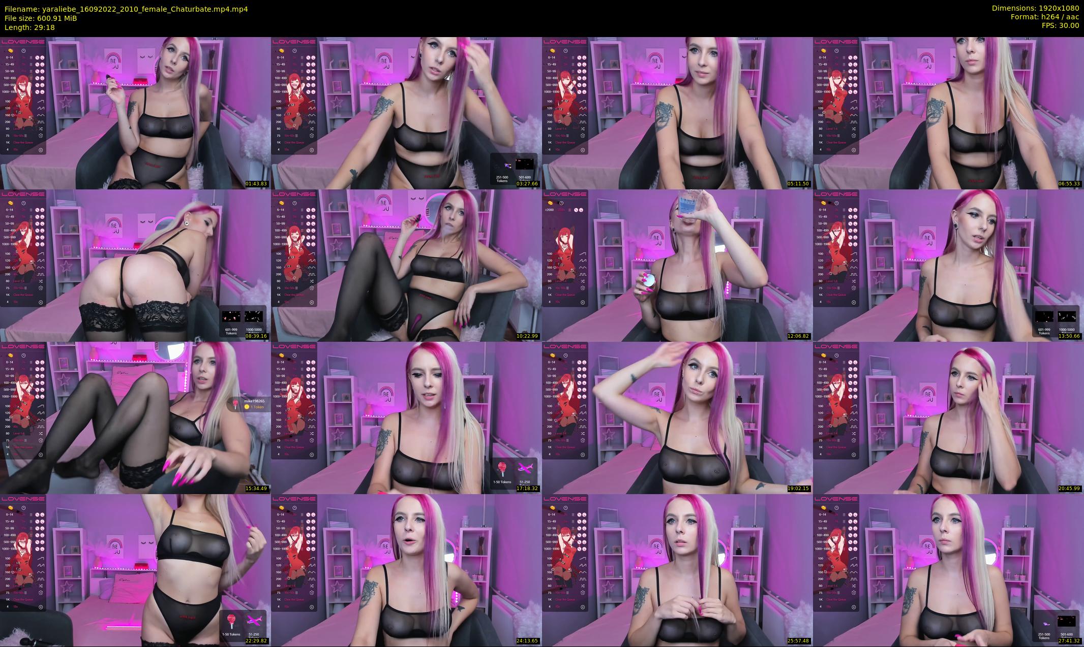 yaraliebe — 30 minute Chaturbate female cam show recording, 1080p, Sep 16, 2022