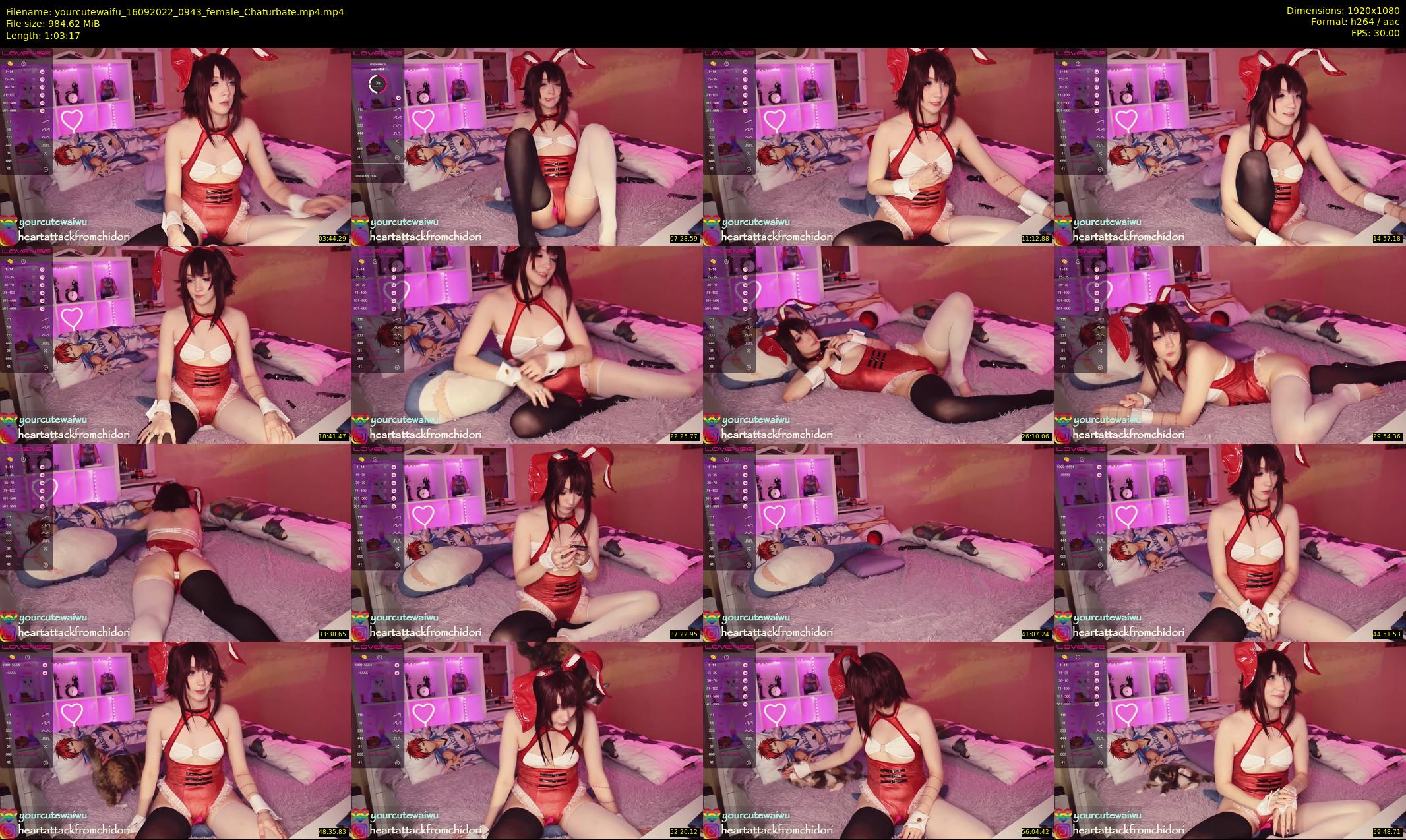yourcutewaifu — 64 minute Chaturbate female cam show recording, 1080p, Sep 16, 2022