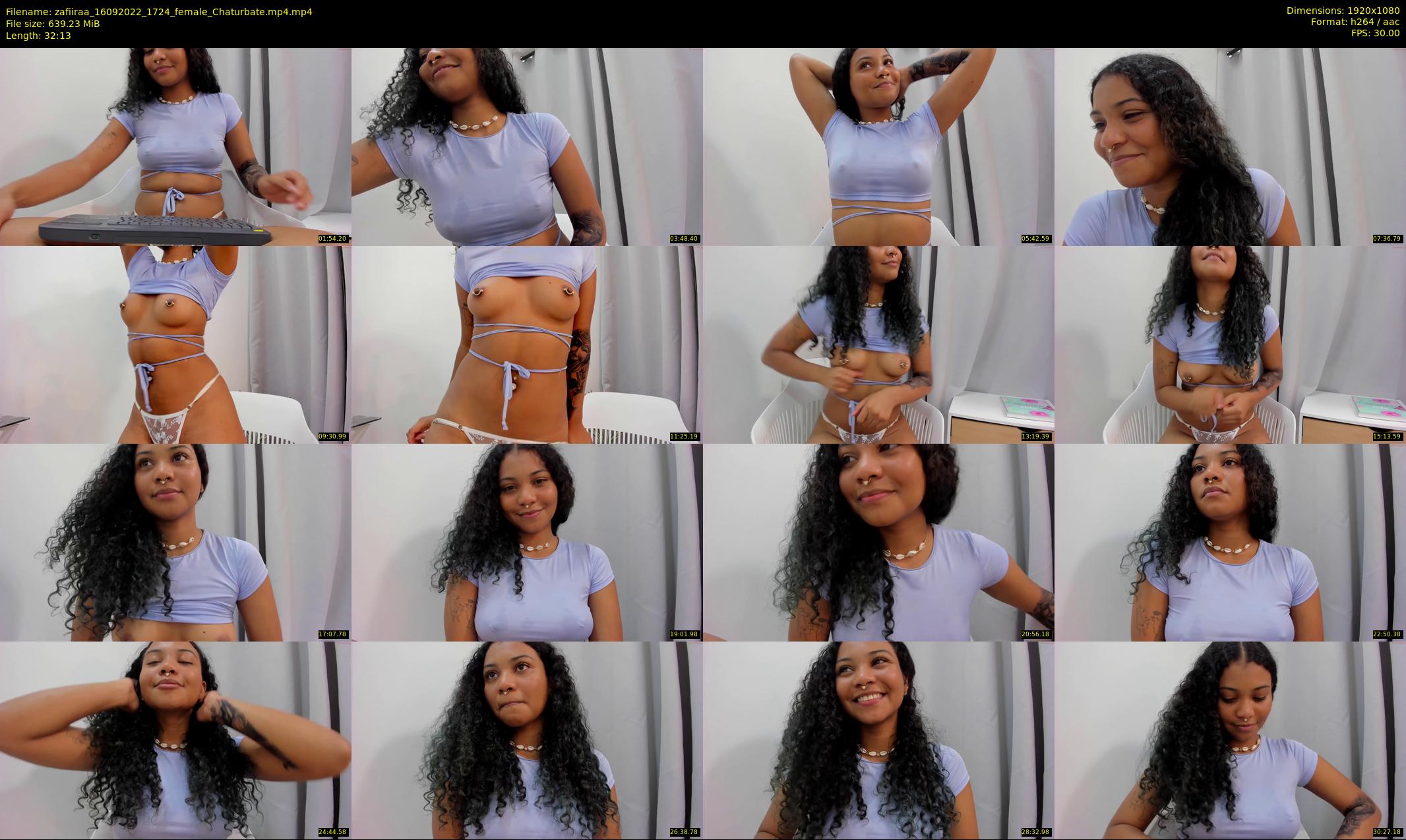 zafiiraa — 33 minute Chaturbate female cam show recording, 1080p, Sep 16, 2022