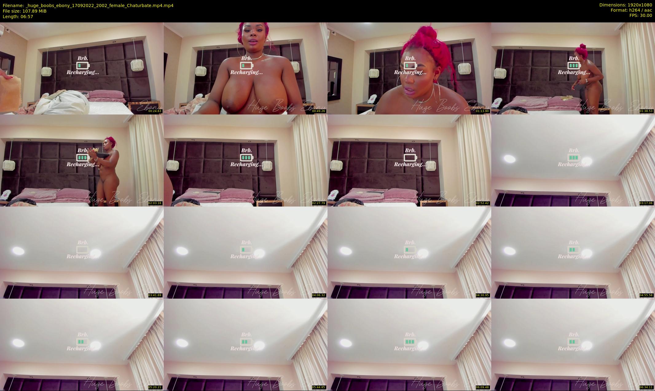 _huge_boobs_ebony — 7 minute Chaturbate female cam show recording, 1080p, Sep 17, 2022