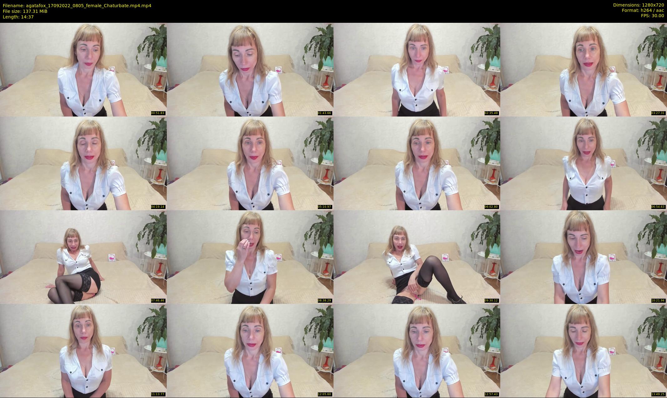 agatafox — 15 minute Chaturbate female cam show recording, 720p, Sep 17, 2022