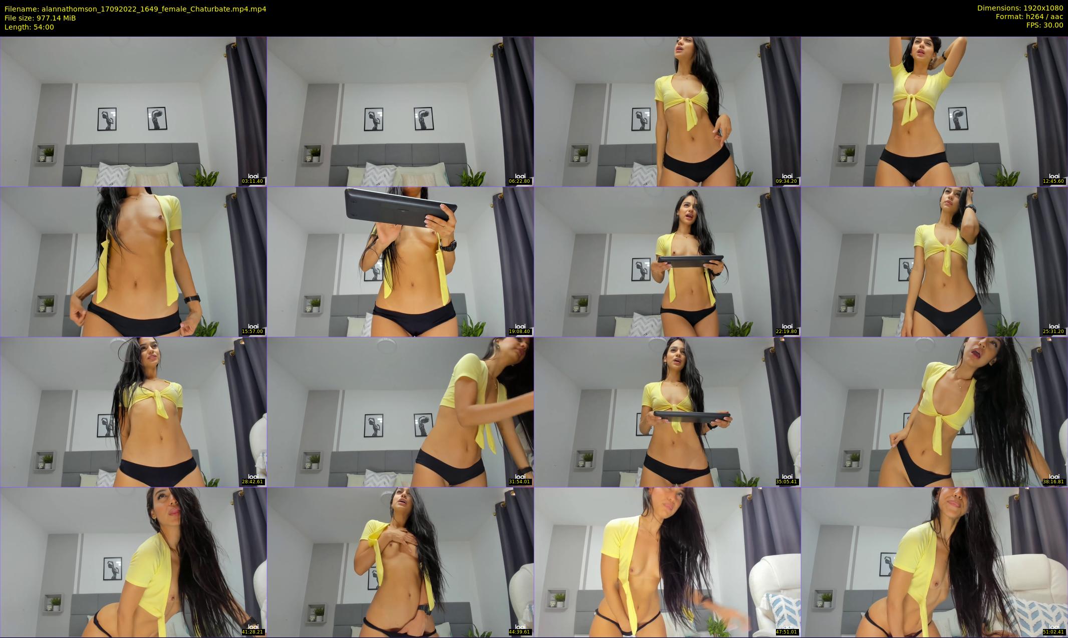 alannathomson — 54 minute Chaturbate female cam show recording, 1080p, Sep 17, 2022