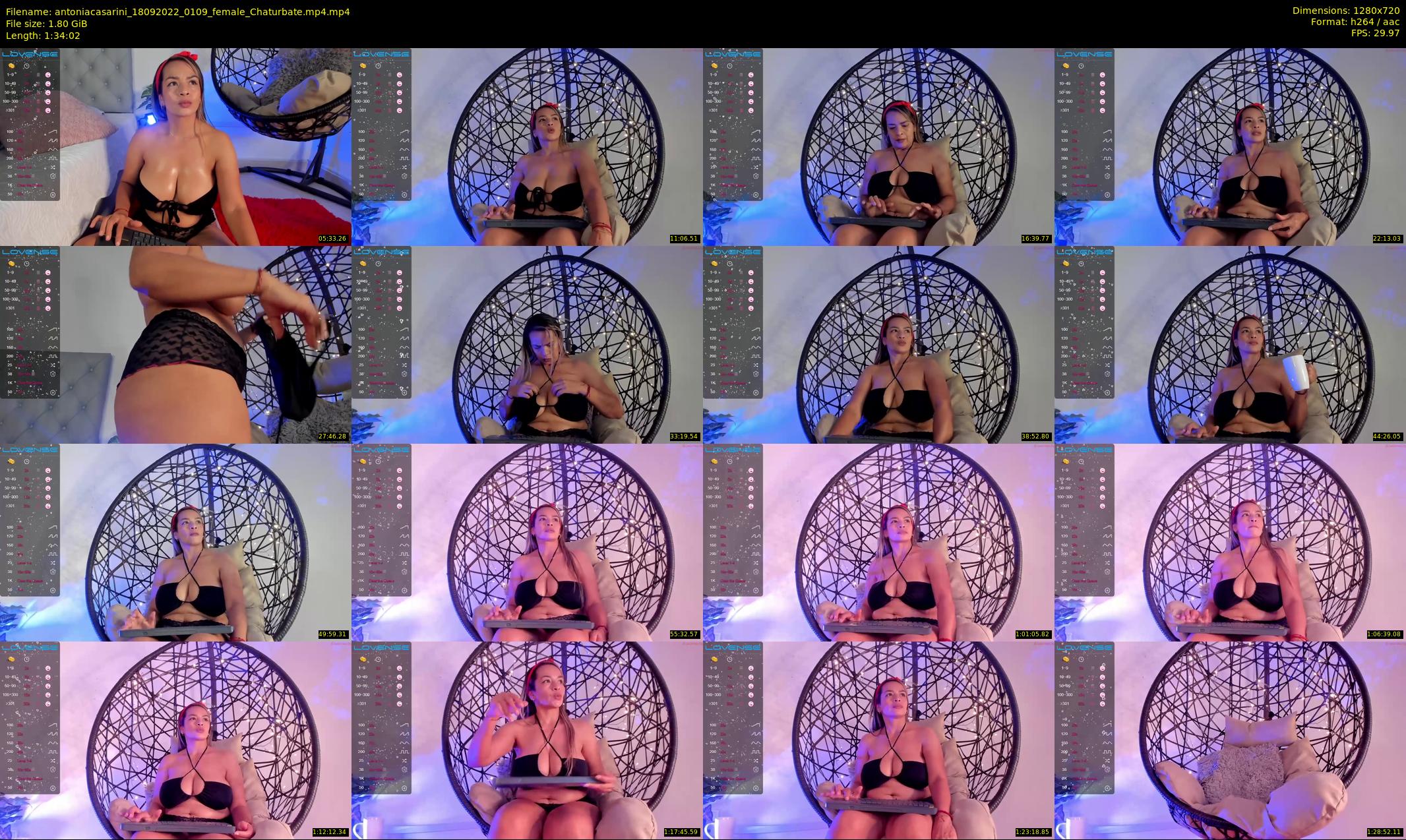 antoniacasarini — 95 minute Chaturbate female cam show recording, 720p, Sep 18, 2022