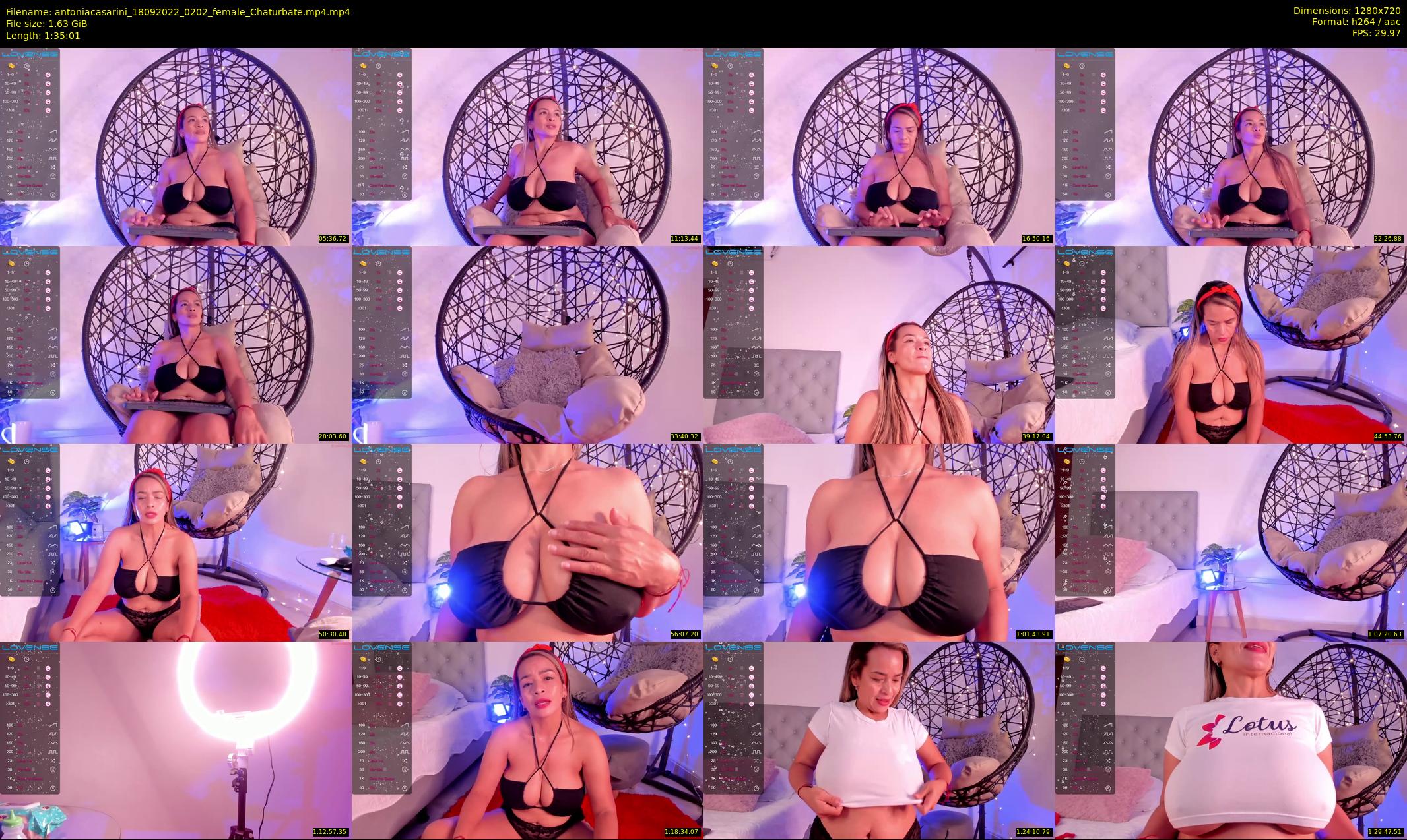 antoniacasarini — 96 minute Chaturbate female cam show recording, 720p, Sep 18, 2022
