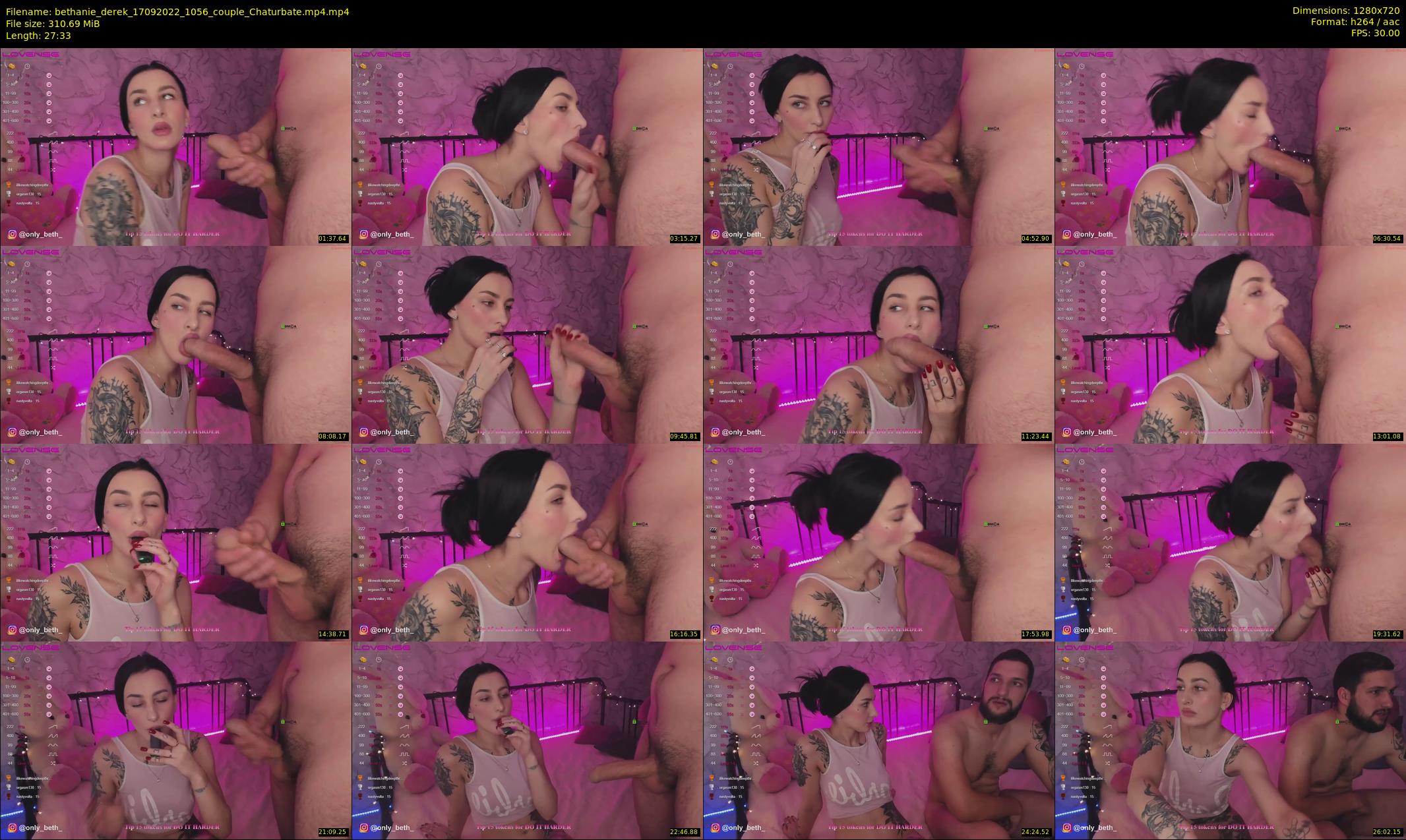 bethanie_derek — 28 minute Chaturbate couple cam show recording, 720p, Sep 17, 2022