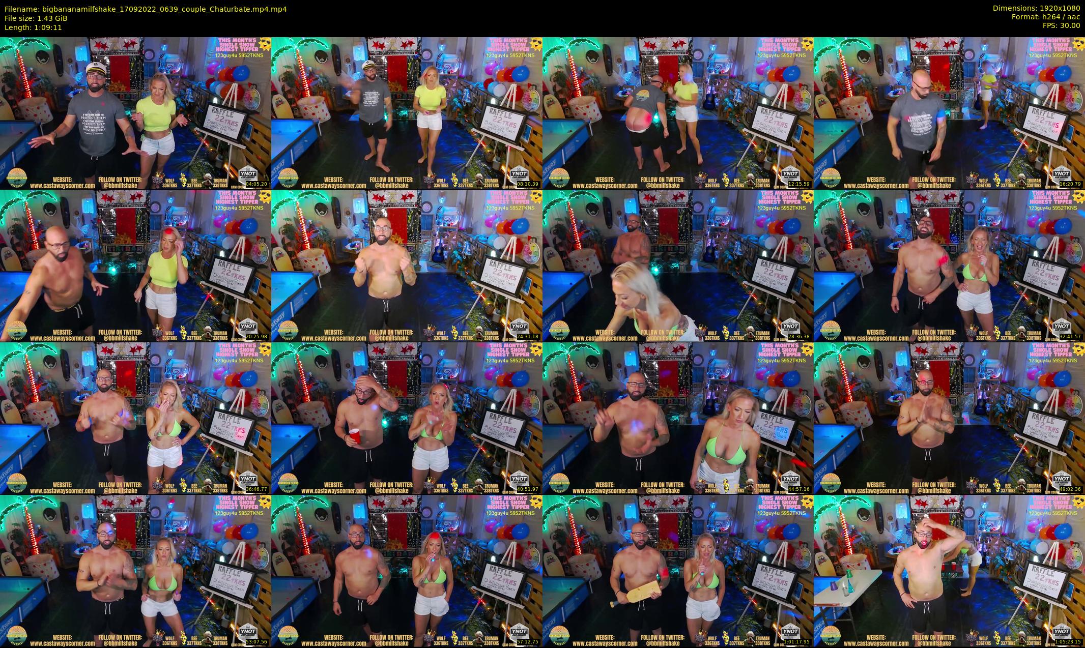 bigbananamilfshake — 70 minute Chaturbate couple cam show recording, 1080p, Sep 17, 2022