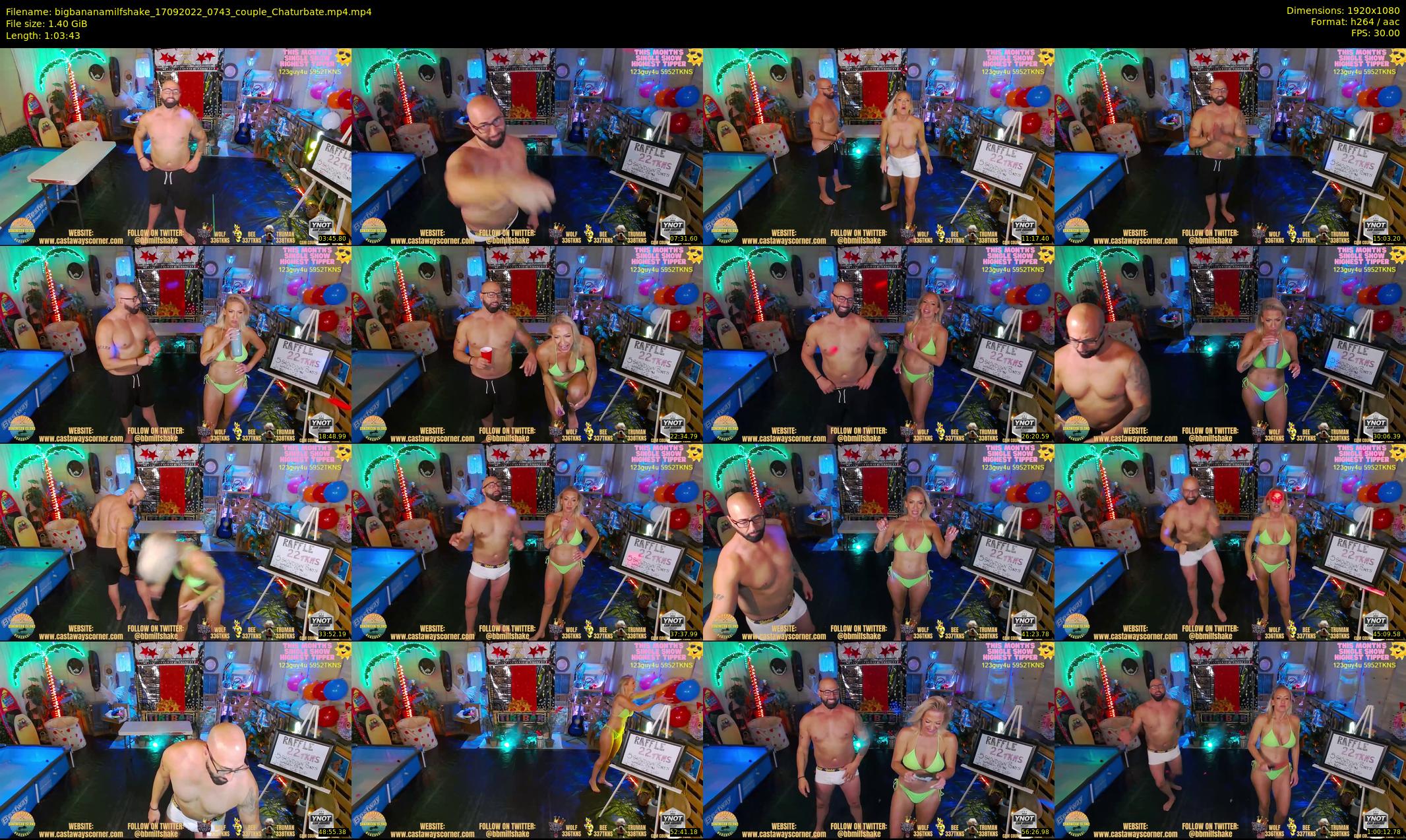 bigbananamilfshake — 64 minute Chaturbate couple cam show recording, 1080p, Sep 17, 2022