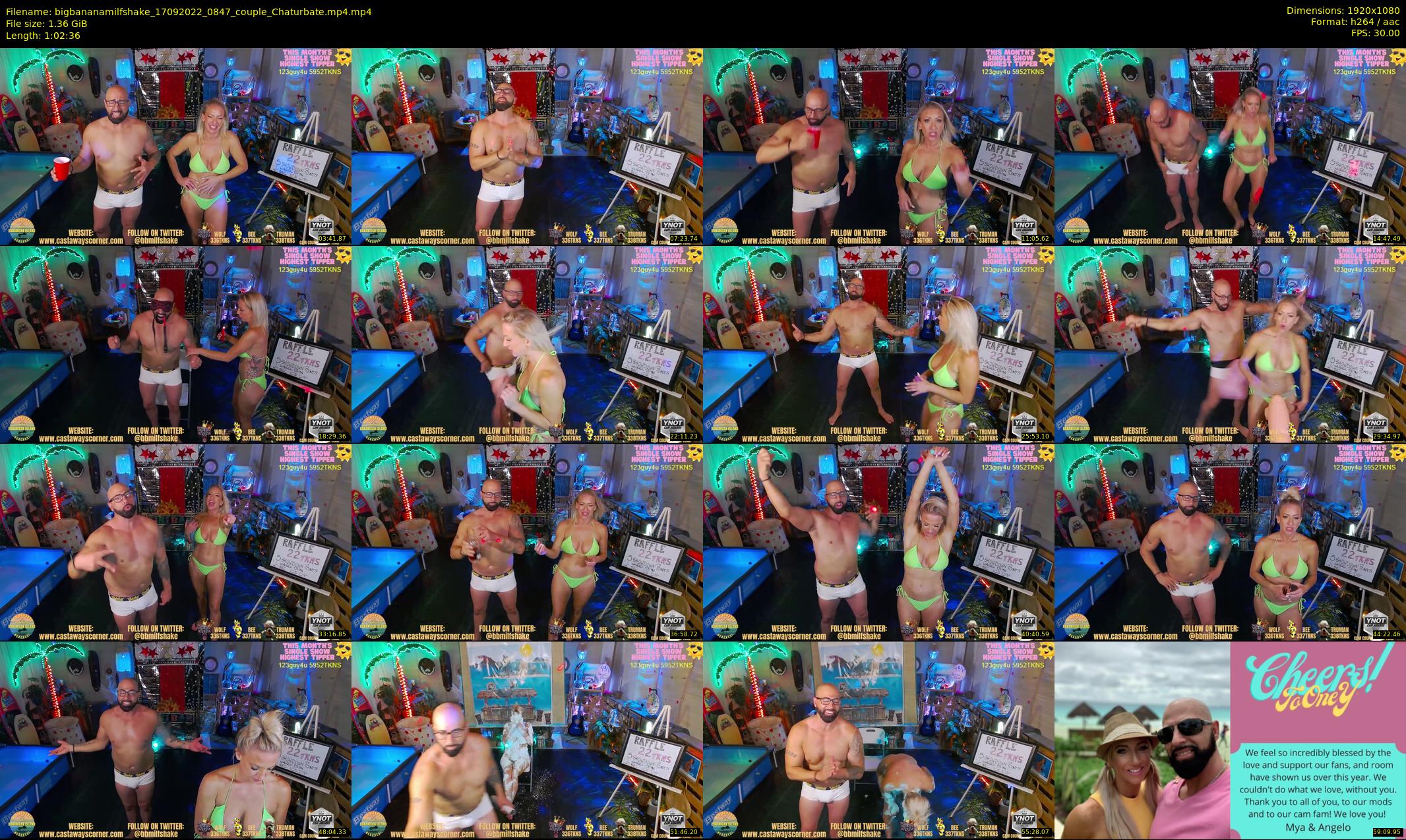 bigbananamilfshake — 63 minute Chaturbate couple cam show recording, 1080p, Sep 17, 2022