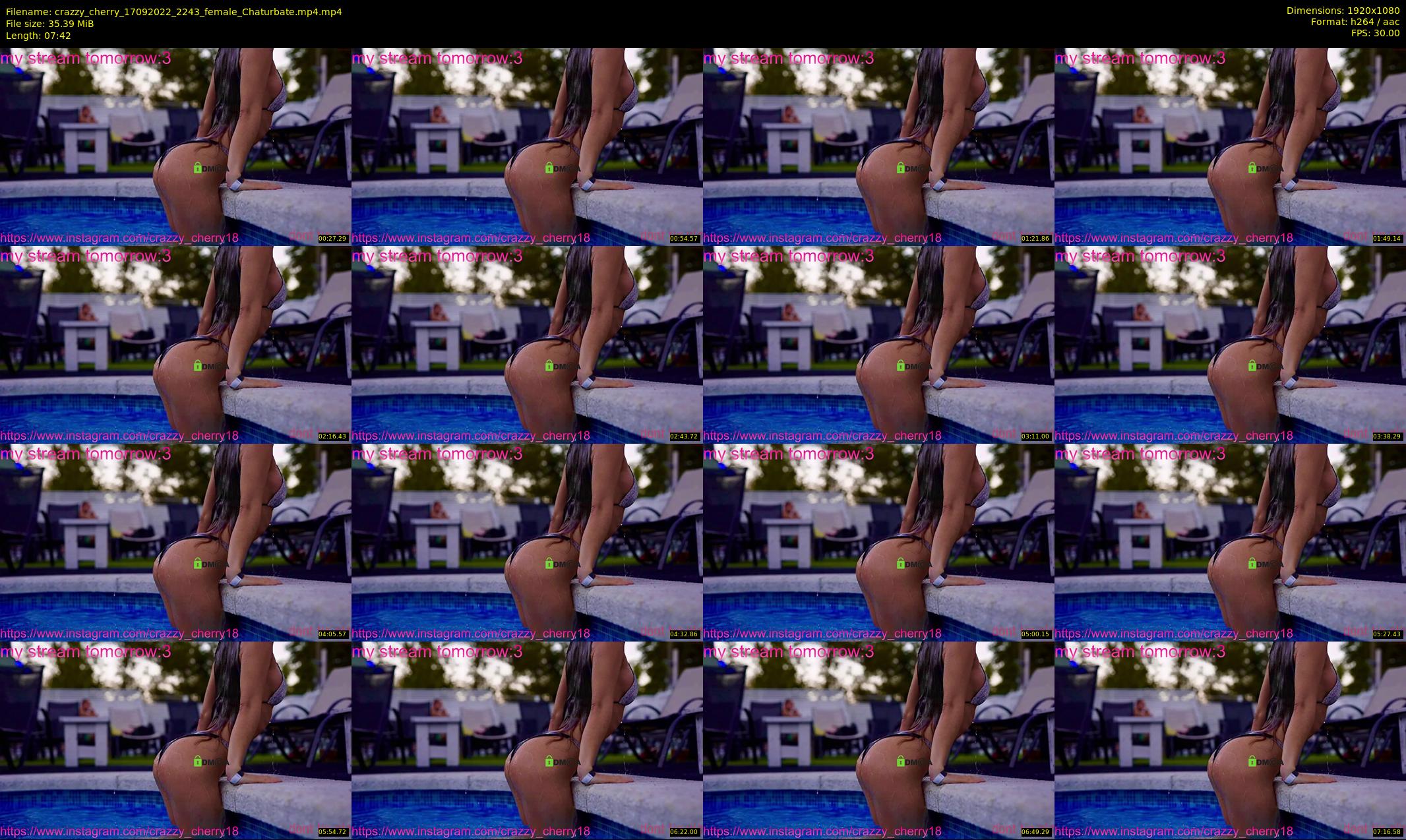 crazzy_cherry — 8 minute Chaturbate female cam show recording, 1080p, Sep 17, 2022
