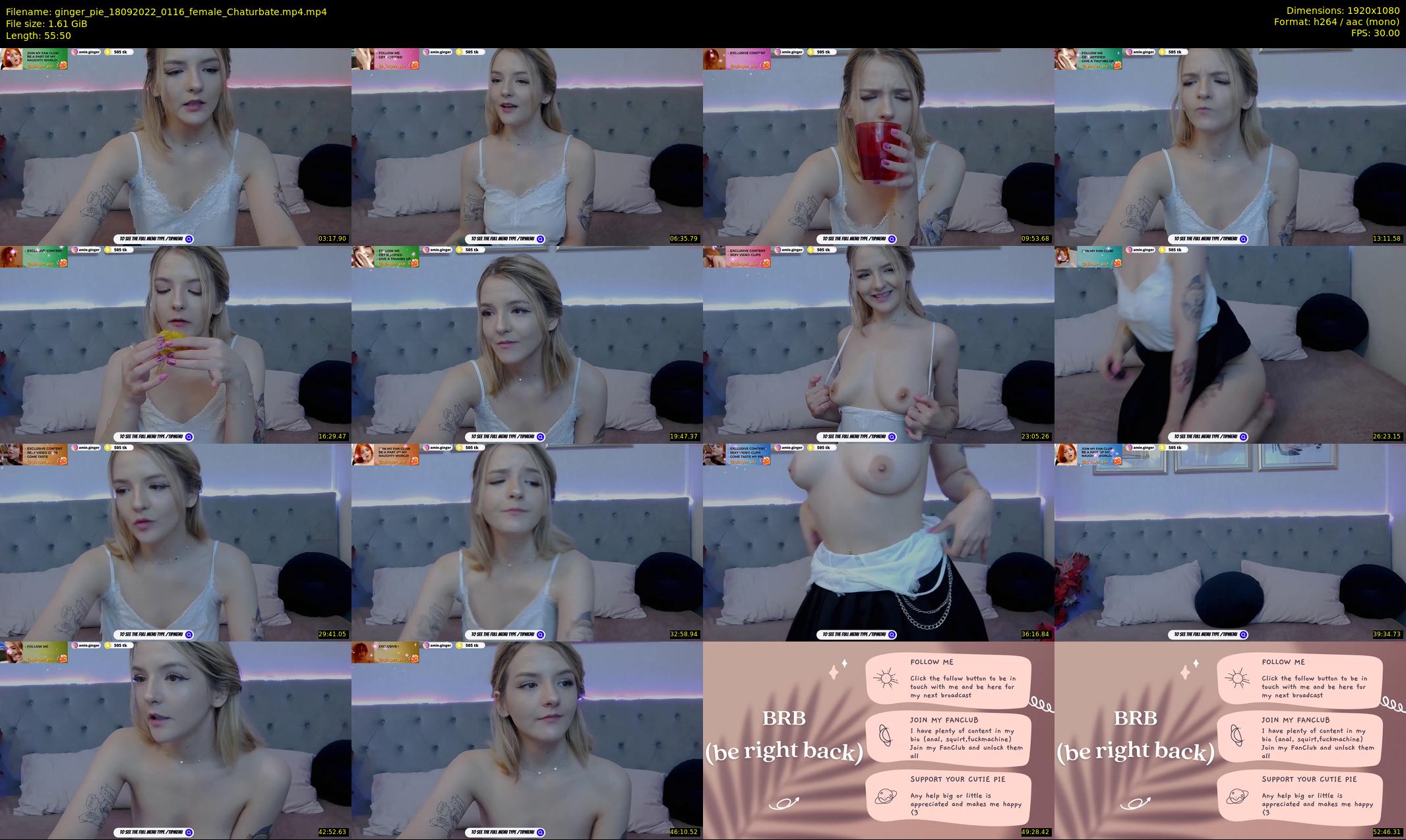 ginger_pie — 56 minute Chaturbate female cam show recording, 1080p, Sep 18, 2022