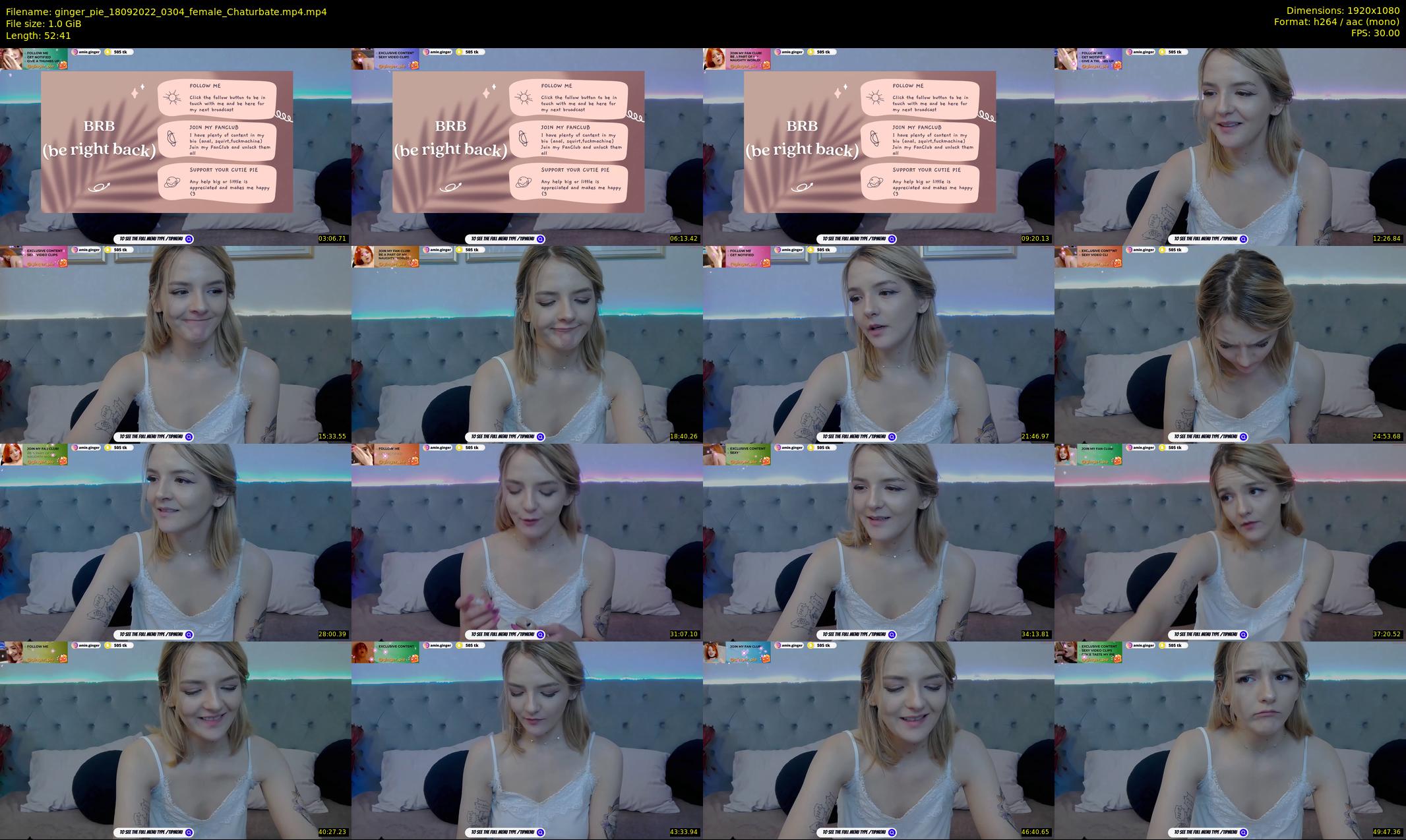 ginger_pie — 53 minute Chaturbate female cam show recording, 1080p, Sep 18, 2022