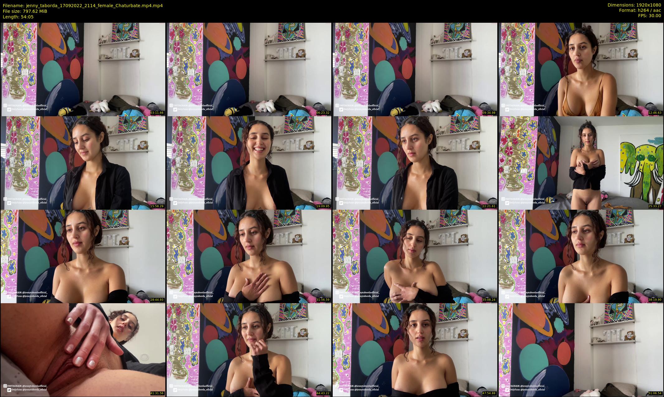 jenny_taborda — 55 minute Chaturbate female cam show recording, 1080p, Sep 17, 2022