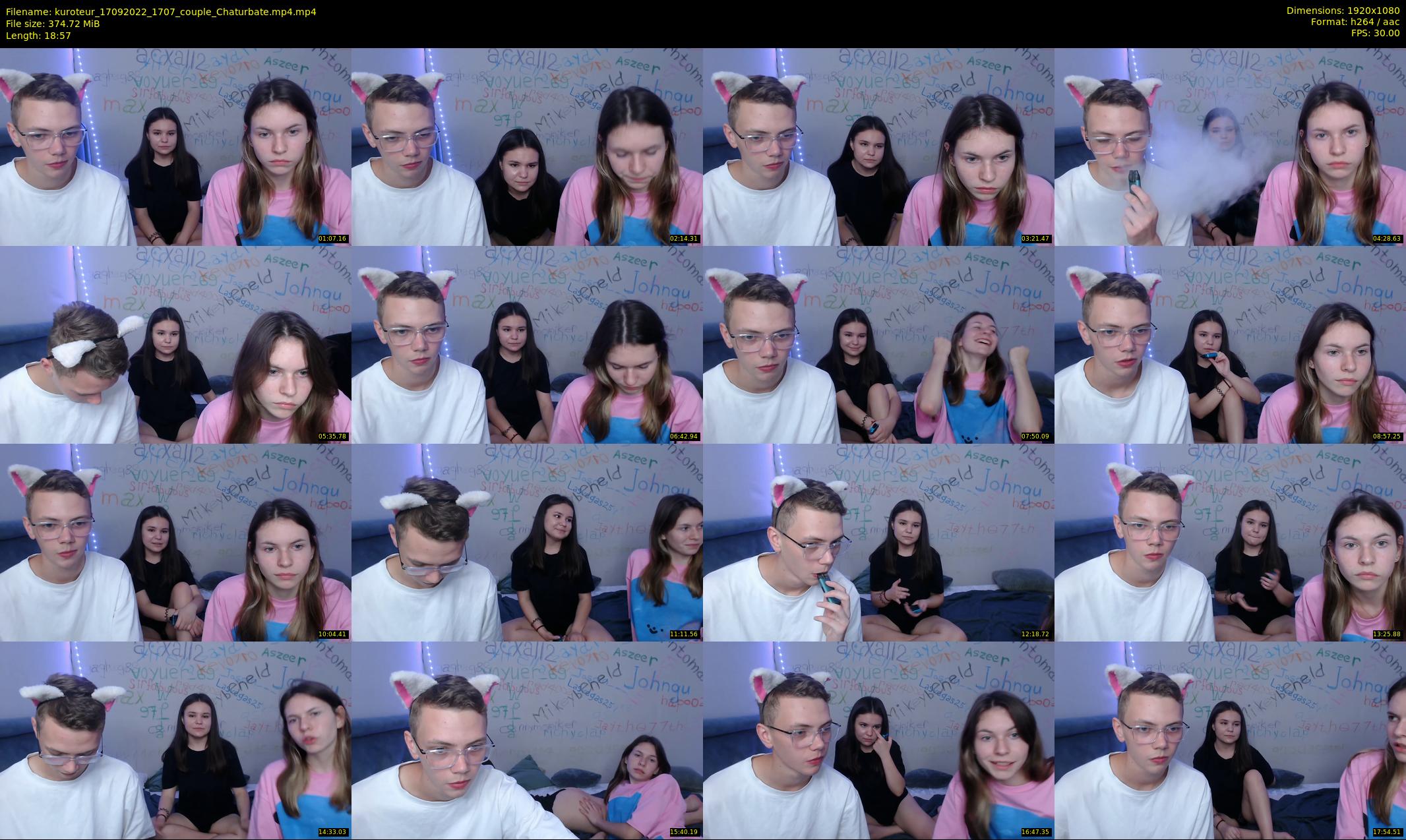 kuroteur — 19 minute Chaturbate couple cam show recording, 1080p, Sep 17, 2022