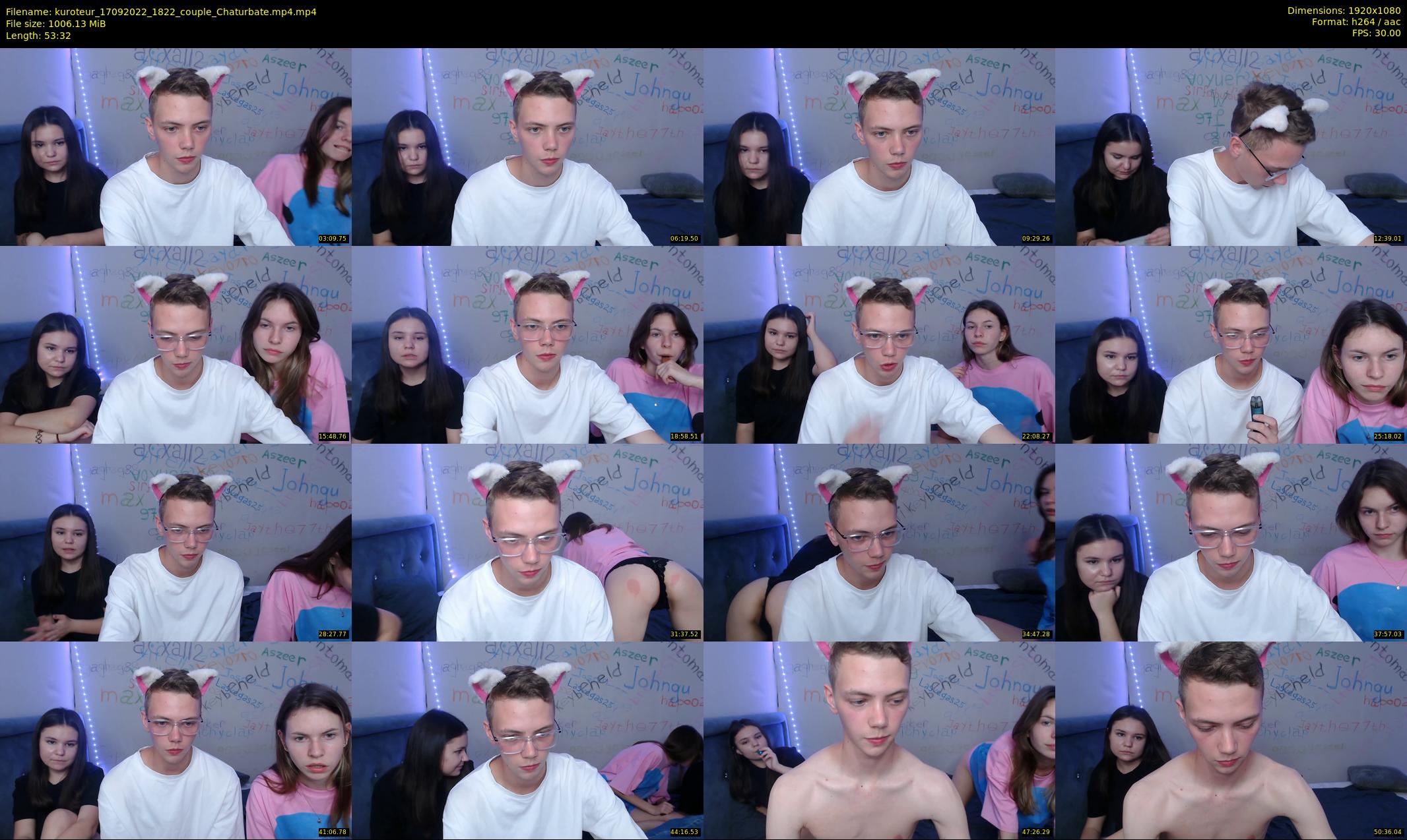 kuroteur — 54 minute Chaturbate couple cam show recording, 1080p, Sep 17, 2022