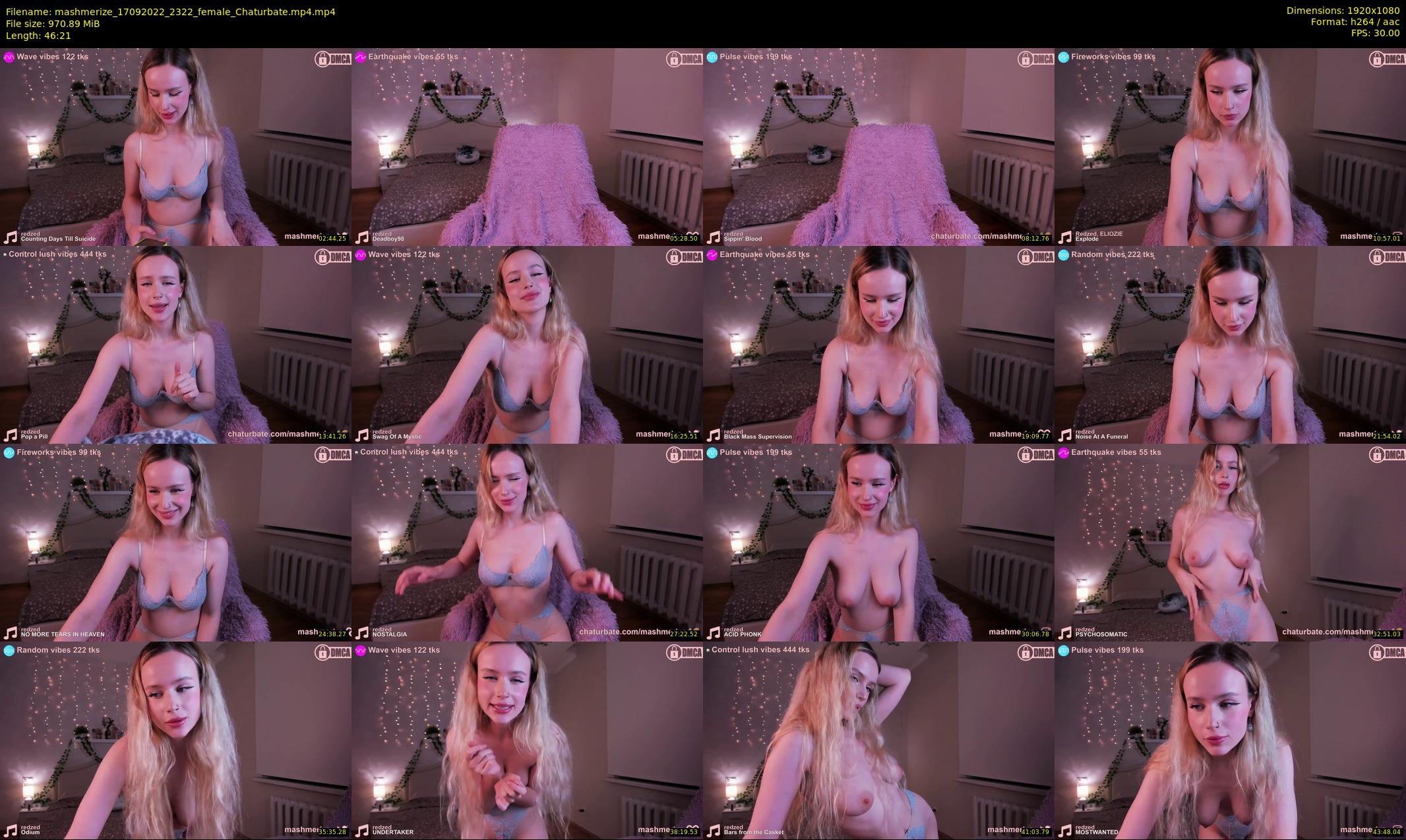 mashmerize — 47 minute Chaturbate female cam show recording, 1080p, Sep 17, 2022